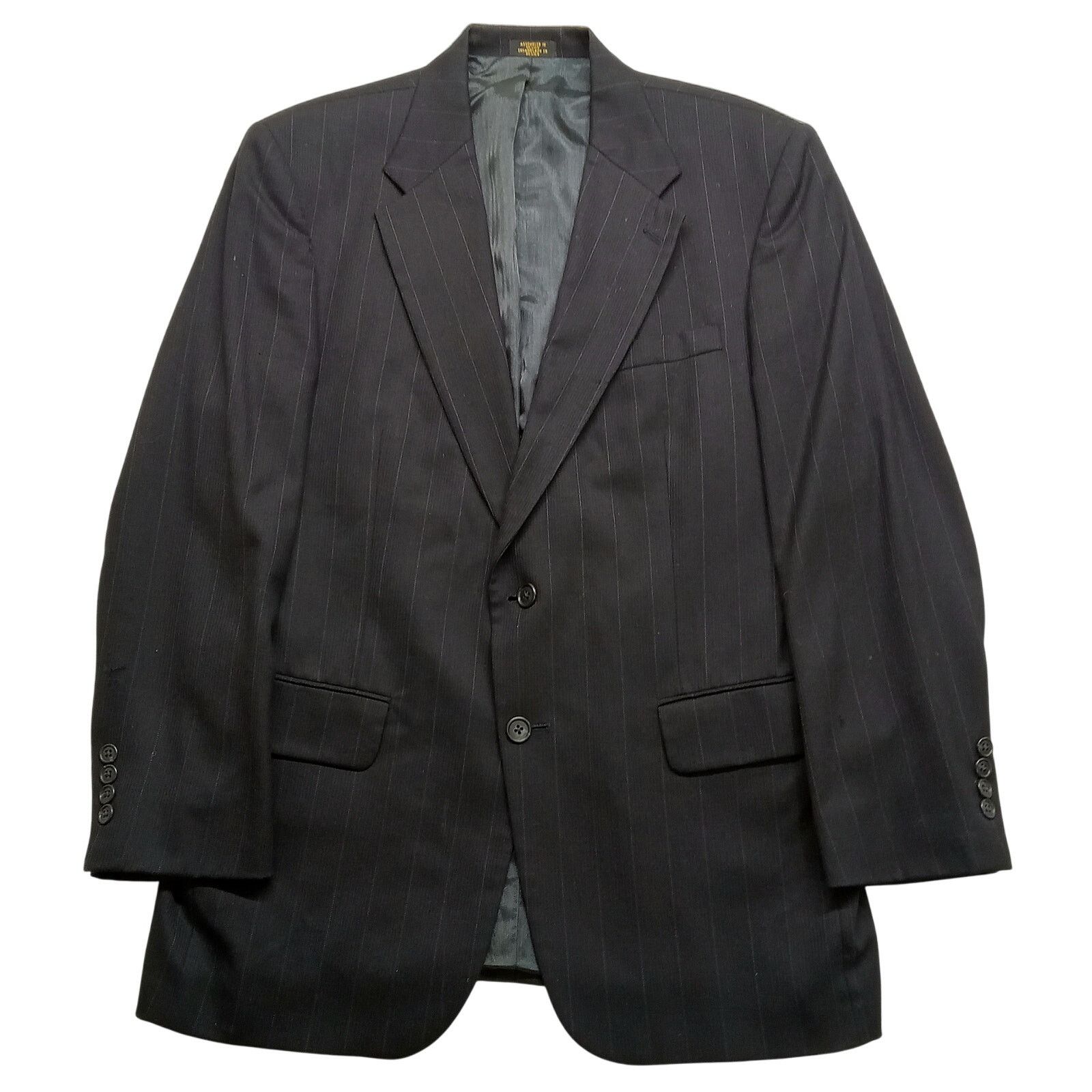 Stafford Stafford Suit Jacket Mens 40R Mens Black 2 Button Wool Blend Size 40R - 1 Thumbnail