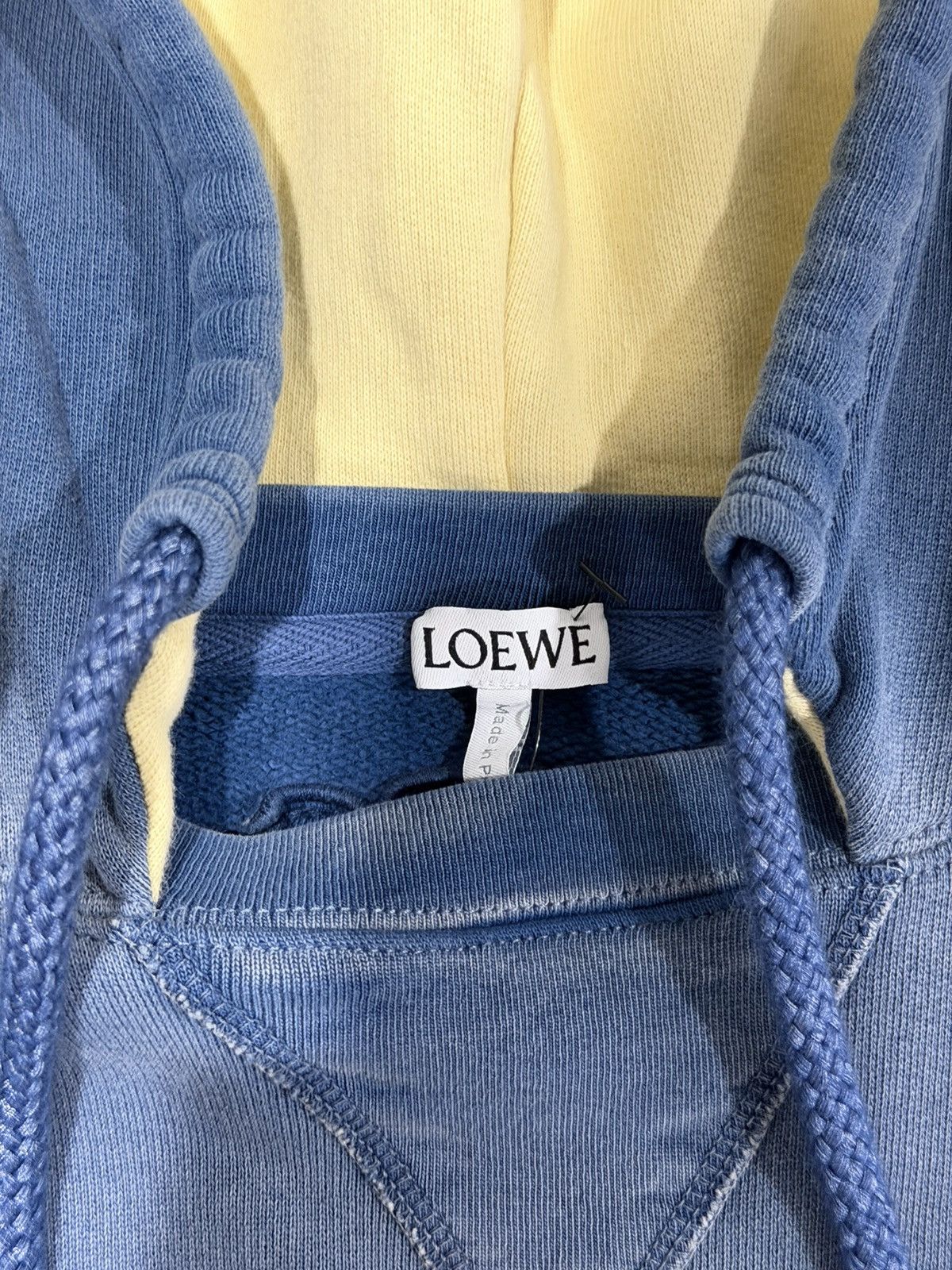 Loewe Loewe x JW Anderson Vintage Faded Blue Dyed Crewneck Hoodie Size US L / EU 52-54 / 3 - 9 Thumbnail