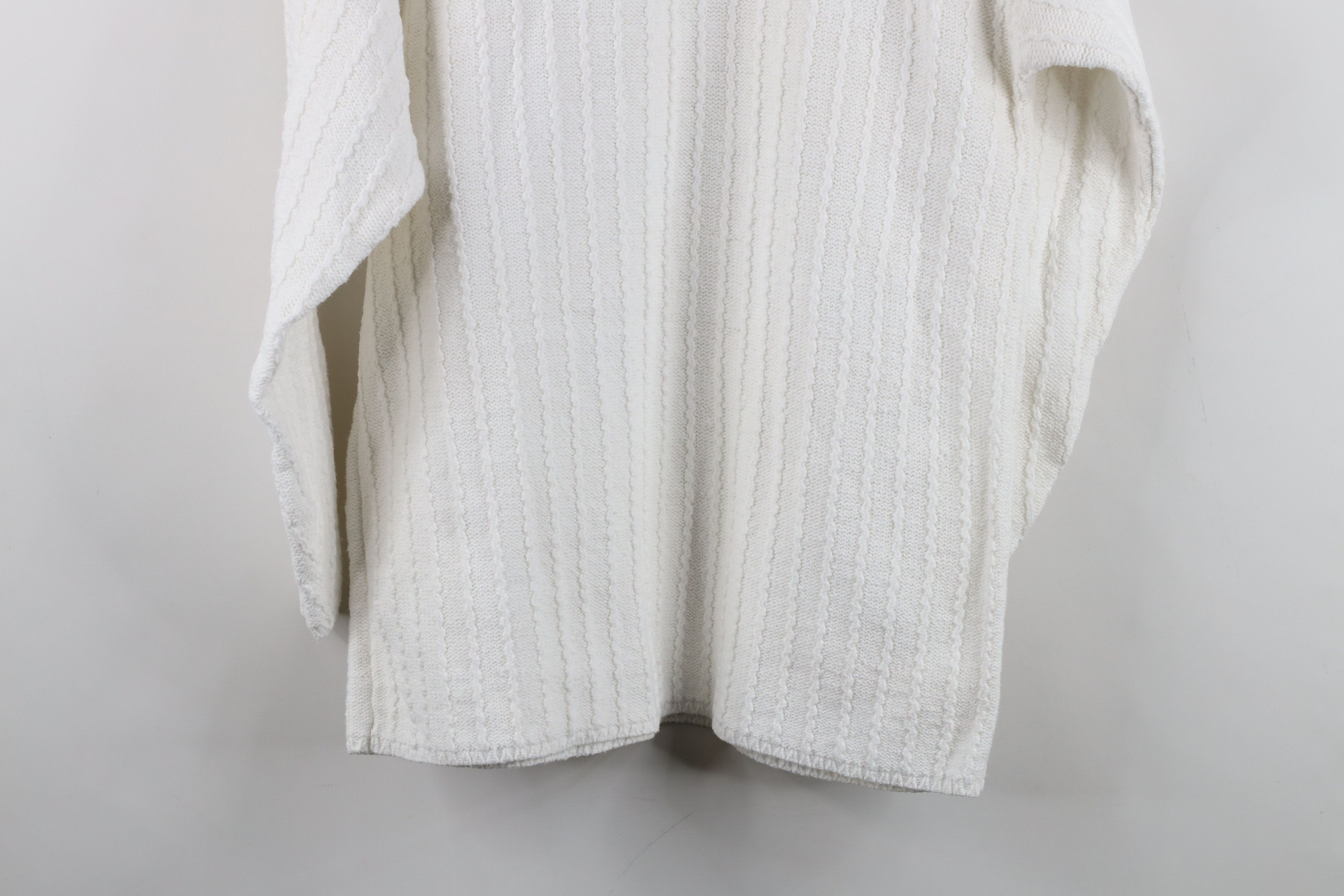 Vintage Vintage 90s Streetwear Ribbed Marled Knit Sweater White Size M / US 6-8 / IT 42-44 - 10 Thumbnail