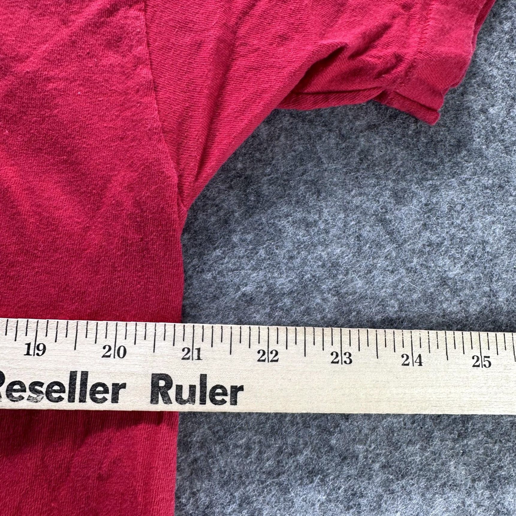 Hanes VINTAGE Hanes Shirt XL Red Blank 100% Cotton Tee Single Stitch 90s Mens Size US XL / EU 56 / 4 - 6 Thumbnail