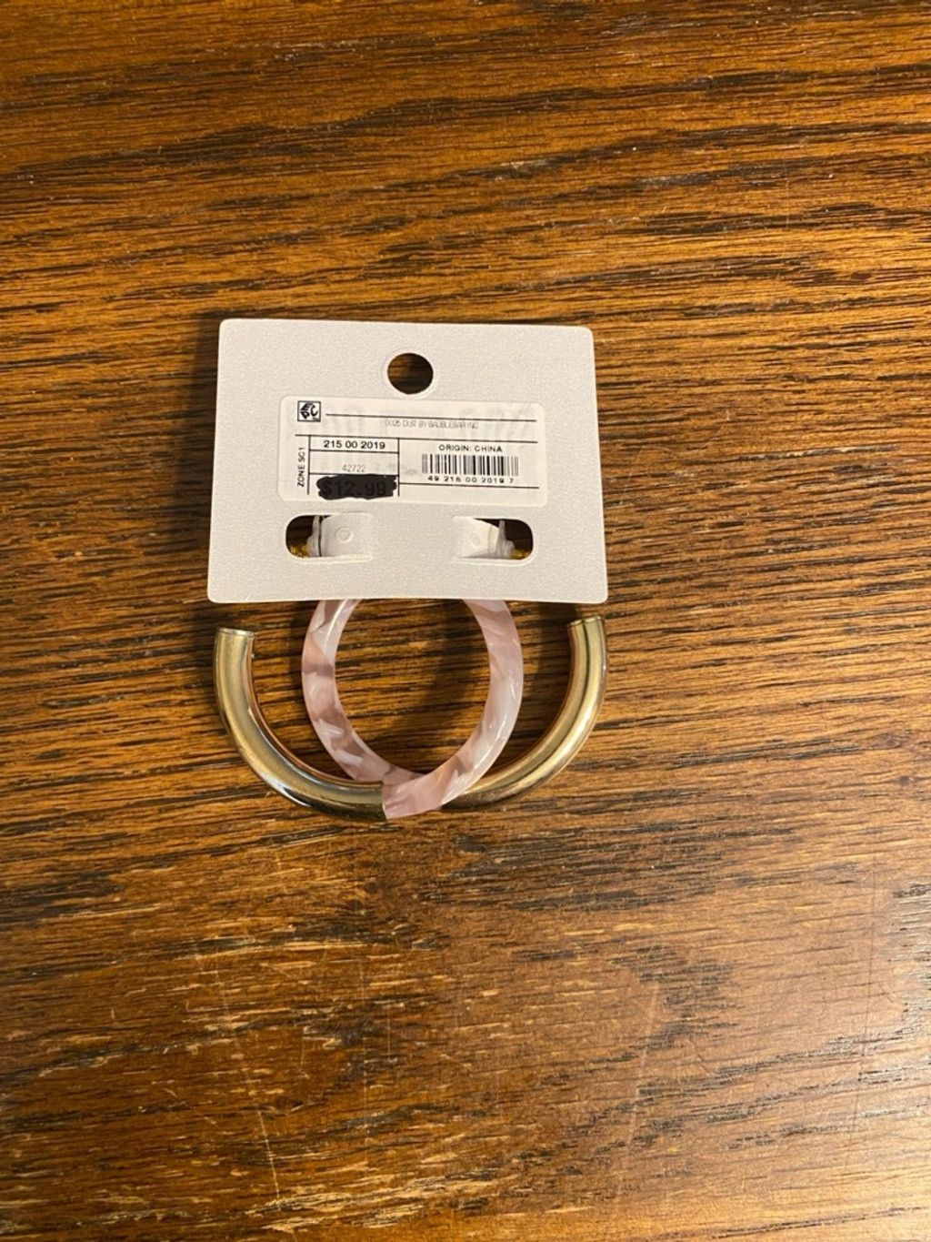 Other BaubleBar Pink Resin and Gold Hoop Earrings Size ONE SIZE - 3 Thumbnail