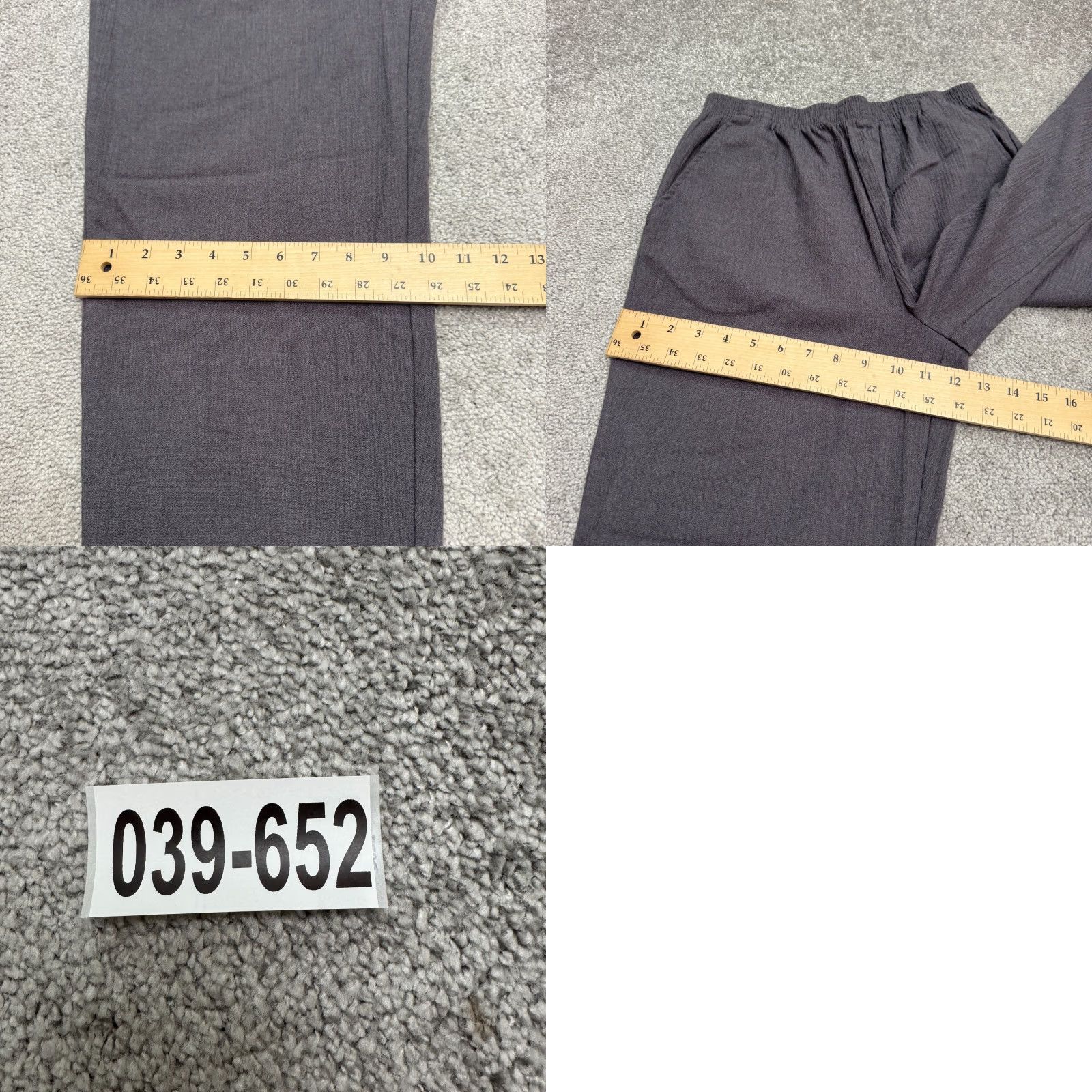 Blair Blair Pull On Pants Women s 4 Petite Wide Leg Cropped Dark Gray Elastic Waist Size 36" / US 14 / IT 50 - 9 Thumbnail