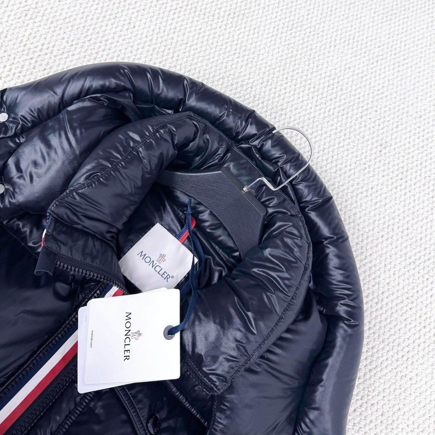 Moncler Moncler Montbeliard Black Shiny Hooded Down Jacket Size US XXL / EU 58 / 5 - 3 Thumbnail