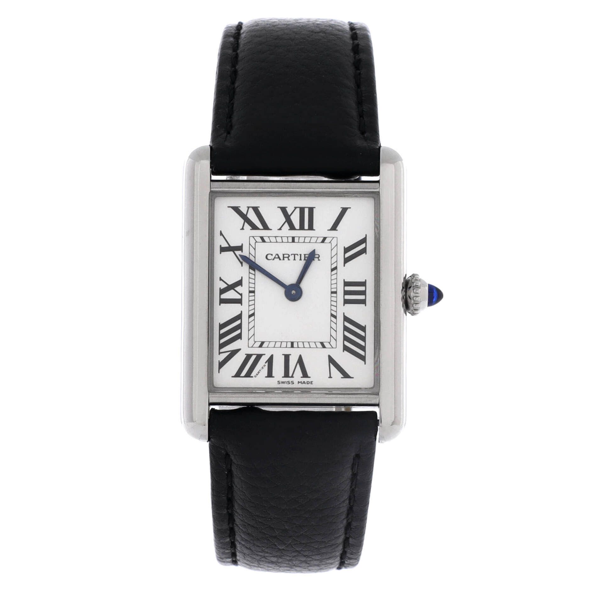 Cartier Must de tank quartz watch stainless steel and leather 25 Size ONE SIZE - 1 Thumbnail