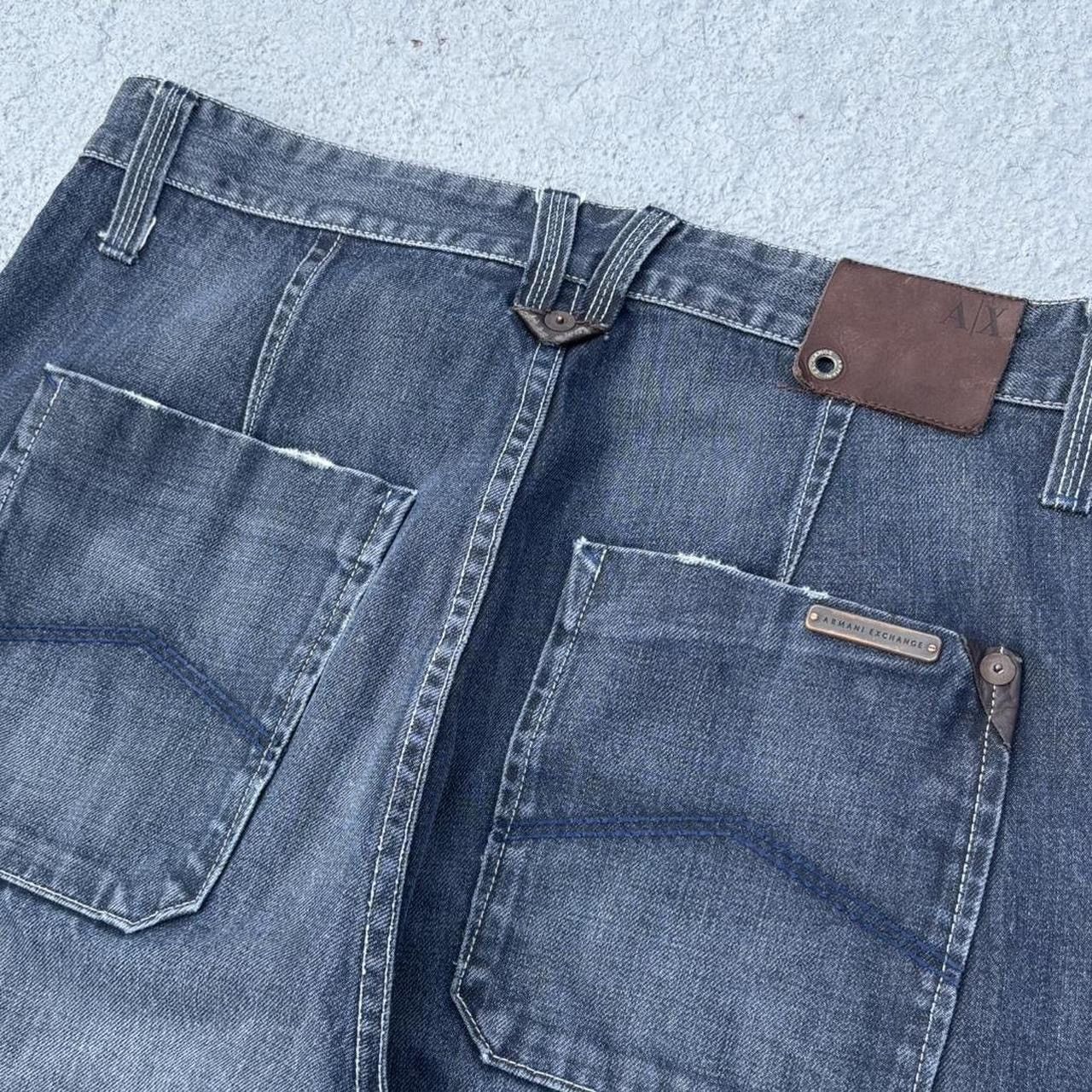 Armani Exchange Early 2000s Y2K Armani Exchange Distressed Blue Jeans Size US 34 / EU 50 - 3 Thumbnail