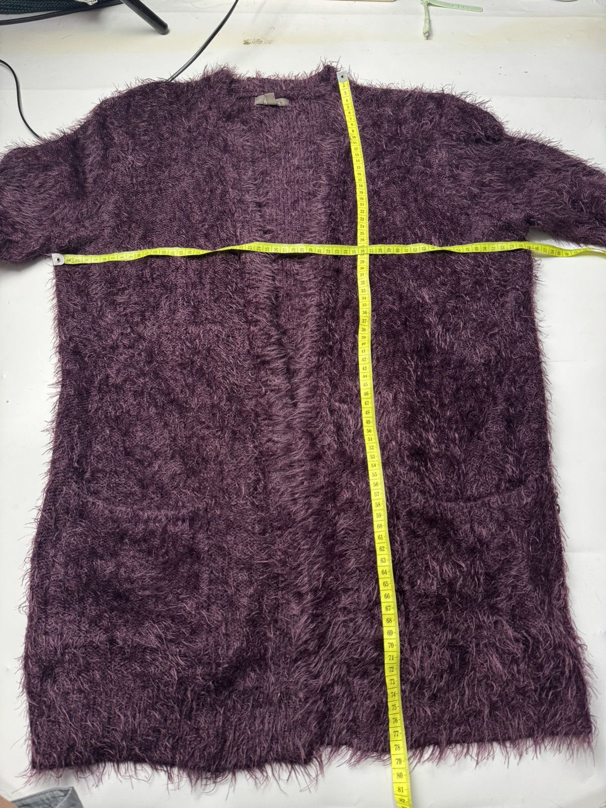 Beauty Beast × Hysteric Glamour × Japanese Brand Mohair Fuzzy Cardigan Knitted Katies Japanese Dark Purple Size US L / EU 52-54 / 3 - 8 Thumbnail