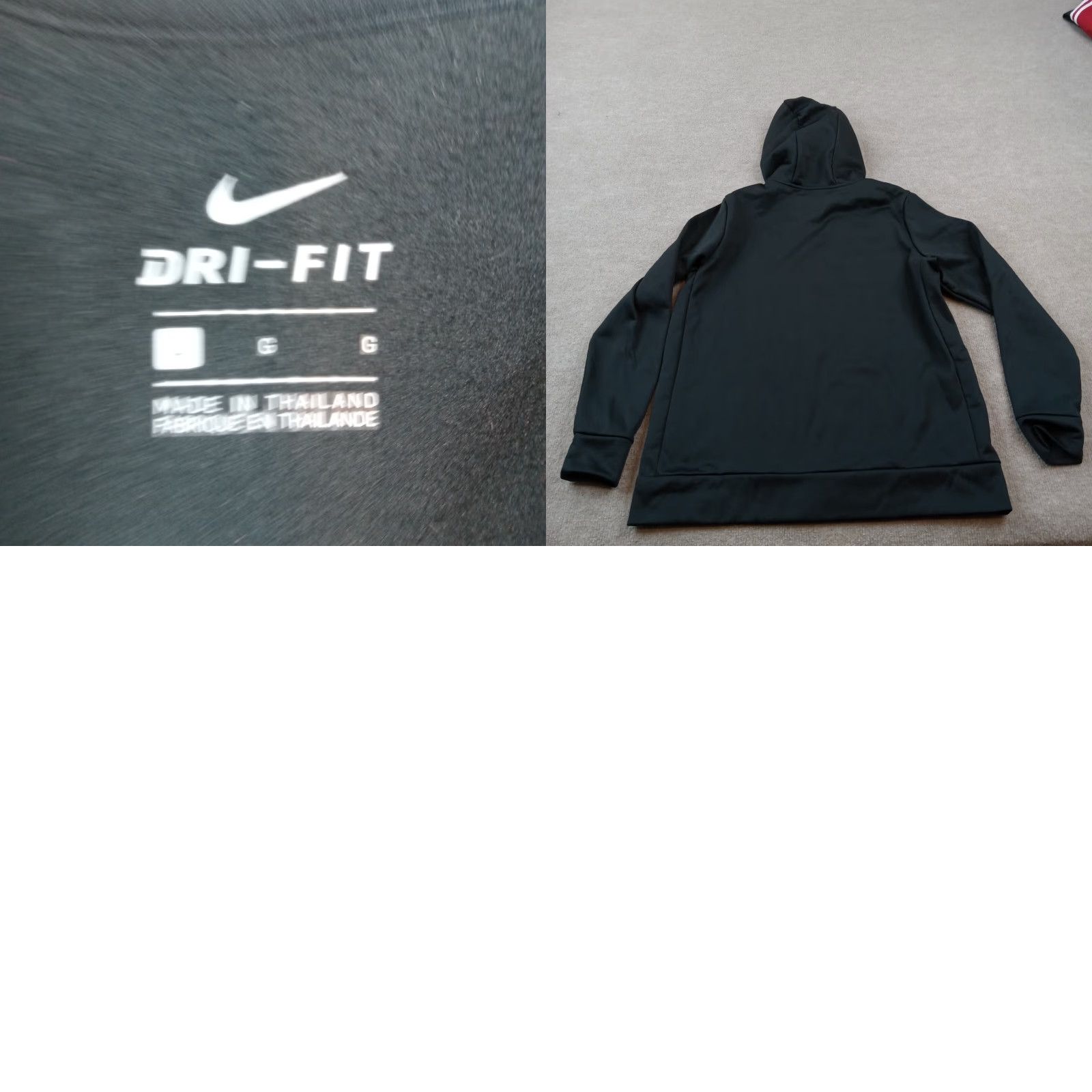 Nike Nike Mens Large Black Full Zip Hooded Hoodie Long Sleeve Casual Training Size US L / EU 52-54 / 3 - 8 Thumbnail