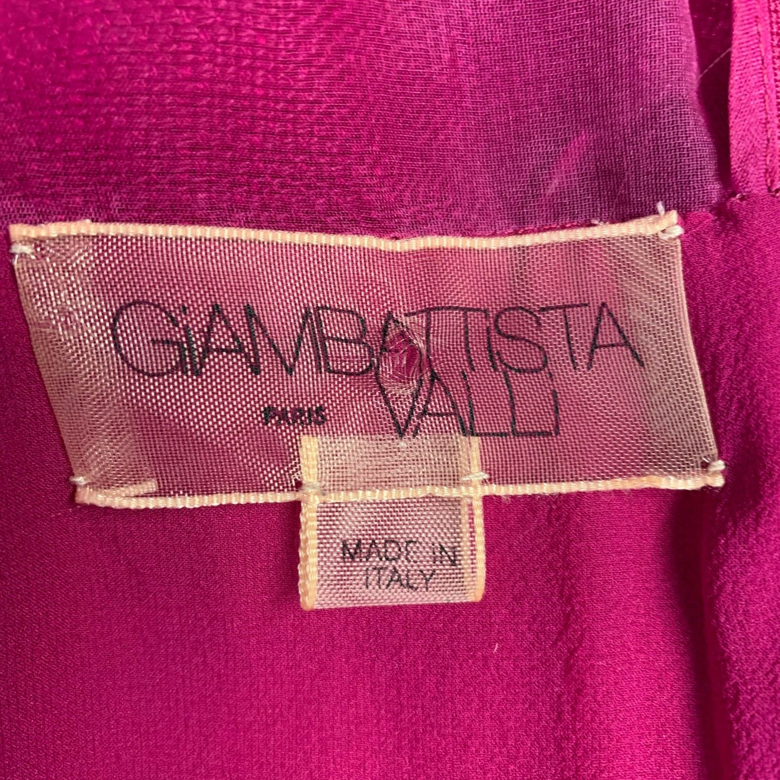 Giambattista Valli GIAMBATTISTA VALLI Raspberry Linen Woven Sleeveless Dress Size XXS / US 00 / IT 34 - 6 Thumbnail