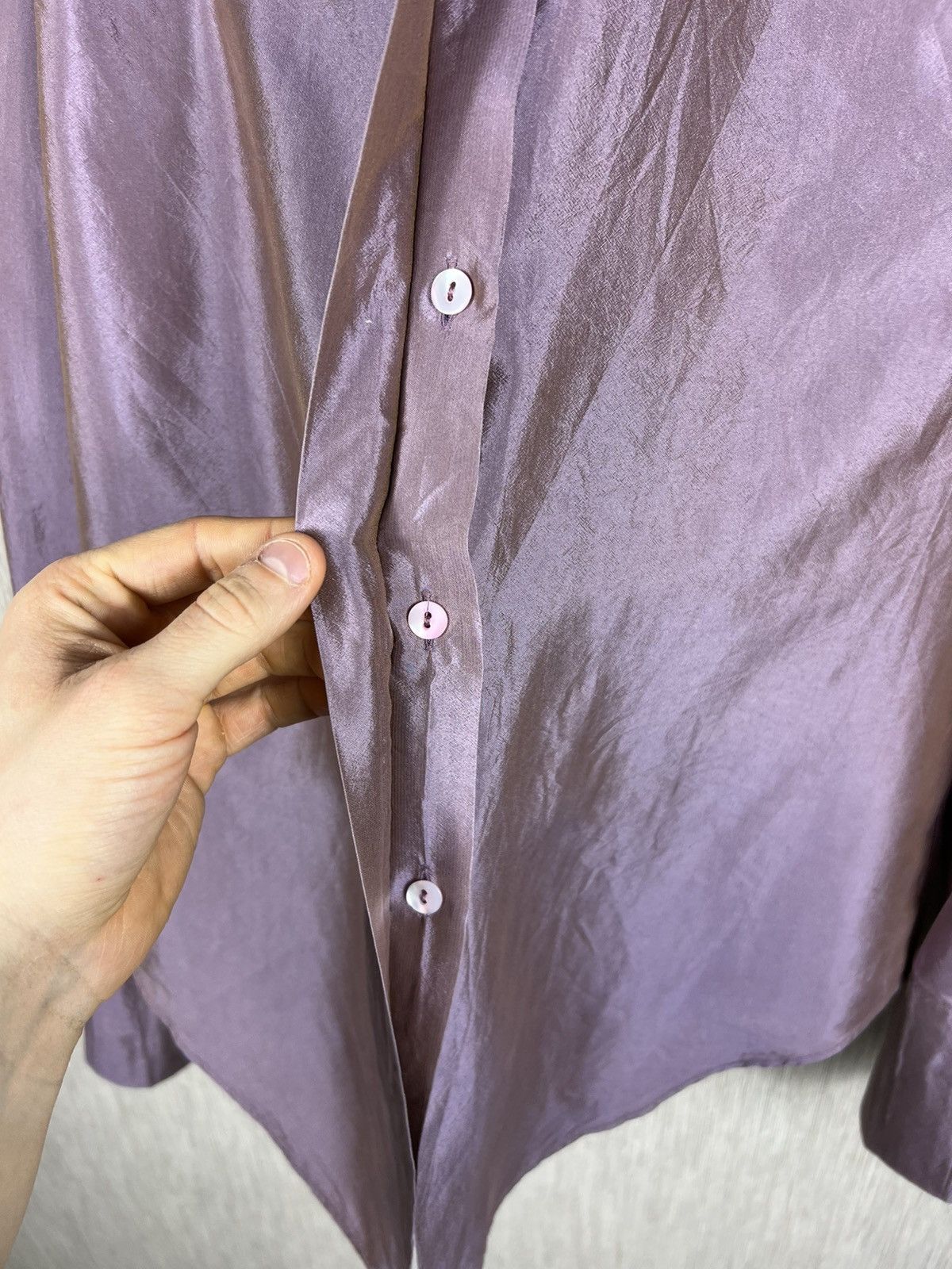 Max Mara Max Mara pure seta 100% silk button up shiny shirt luxury Size M / US 6-8 / IT 42-44 - 12 Thumbnail