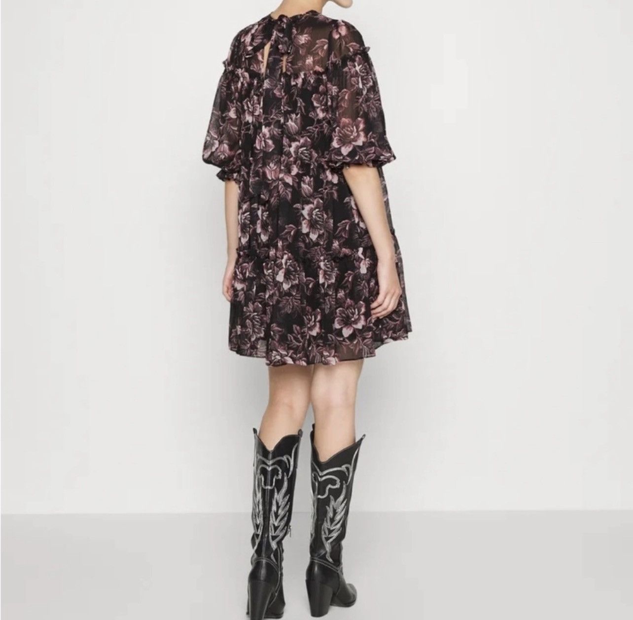 Ted Baker Ted Baker Printed Tiered Mini Swing Dress size 0 Size XS / US 0-2 / IT 36-38 - 3 Thumbnail