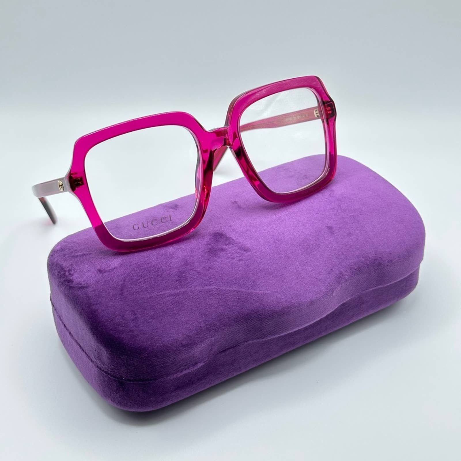 Gucci NEW GUCCI GG1318O 003 Pink Transparent Women