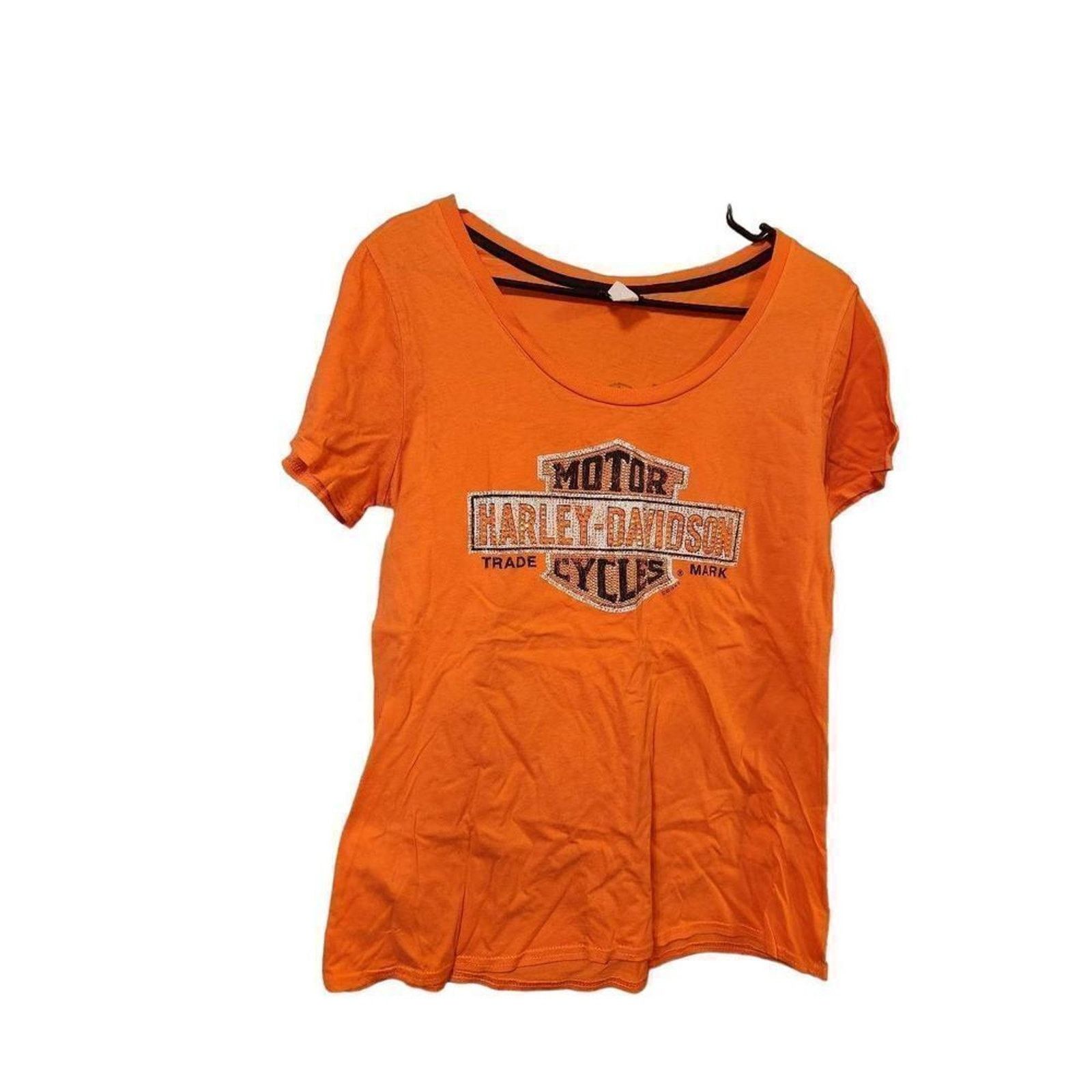 Harley Davidson Harley davidson M shiny gemmed orange shirt Size M / US 6-8 / IT 42-44 - 1 Thumbnail