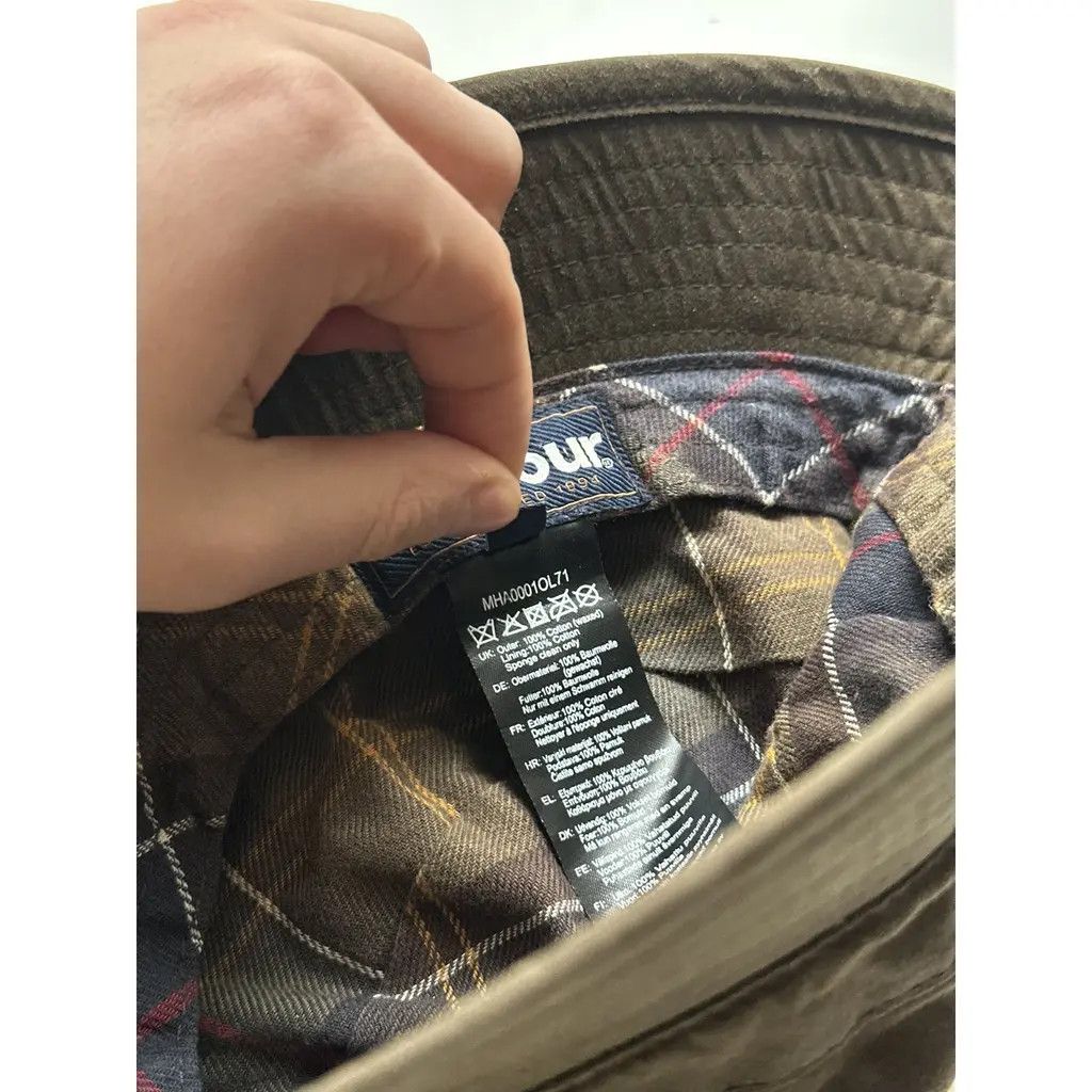 Barbour Barbour Waxed Bucket Hat Khaki Size ONE SIZE - 4 Thumbnail