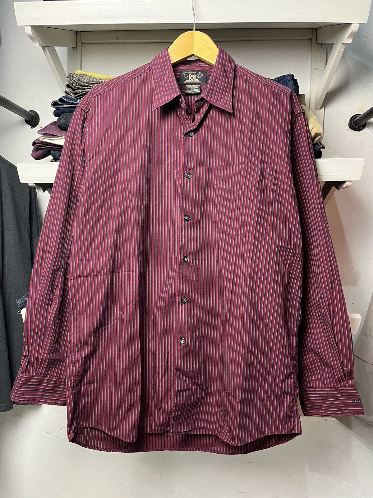 RRL Ralph Lauren Vintage RRL Ralph Lauren Stripe Button up Shirt Size US M / EU 48-50 / 2 - 1 Thumbnail