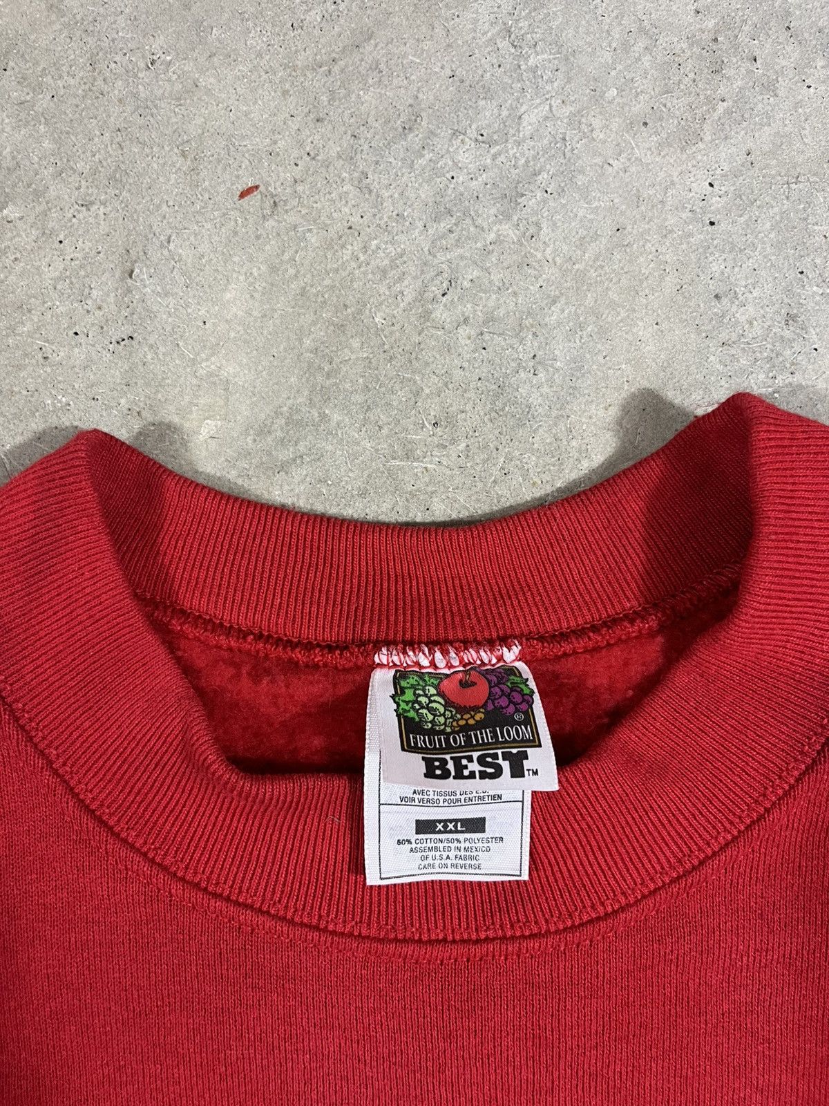 Vintage Vintage 90s Test Print Faded Red Crewneck Sweatshirt Size US XXL / EU 58 / 5 - 7 Thumbnail
