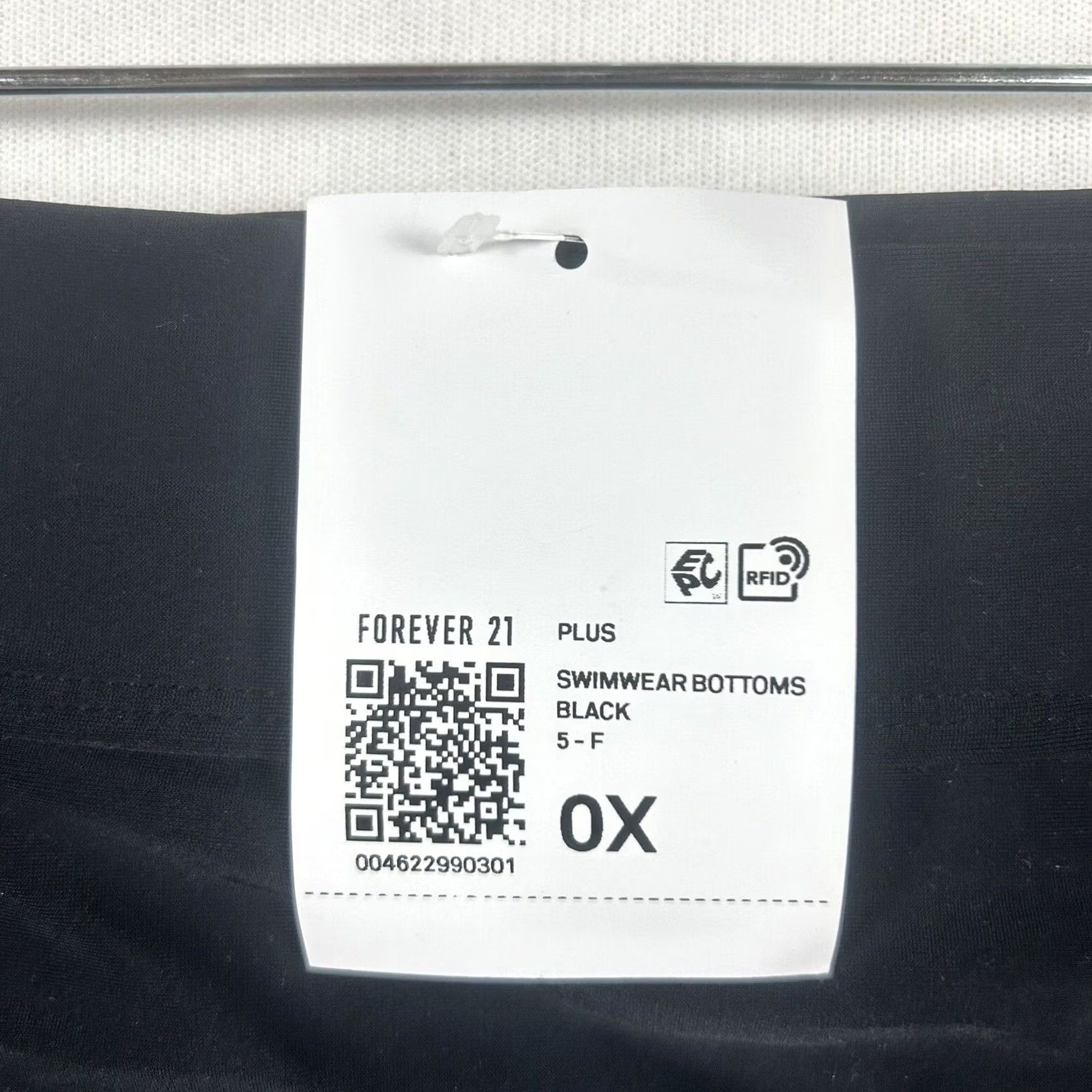 Forever 21 FOREVER 21+ Bikini Bottom Black Stretch Classic Chic Pool 0X Plus Women Size 0X Swimsuit Bottoms Size 40" / US 18 - 2 Thumbnail