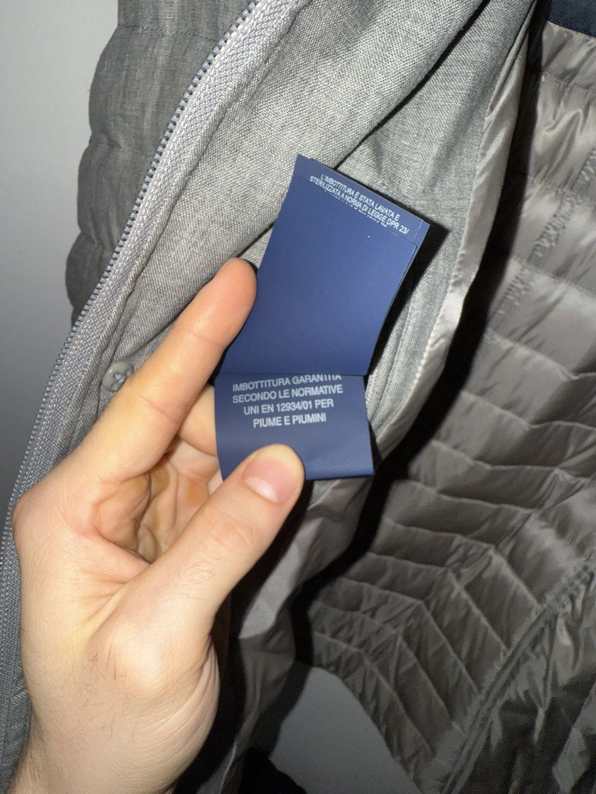 Herno Herno Down Jacket Grey Quilted Wool 2 giacco linen shell men Size US S / EU 44-46 / 1 - 7 Thumbnail