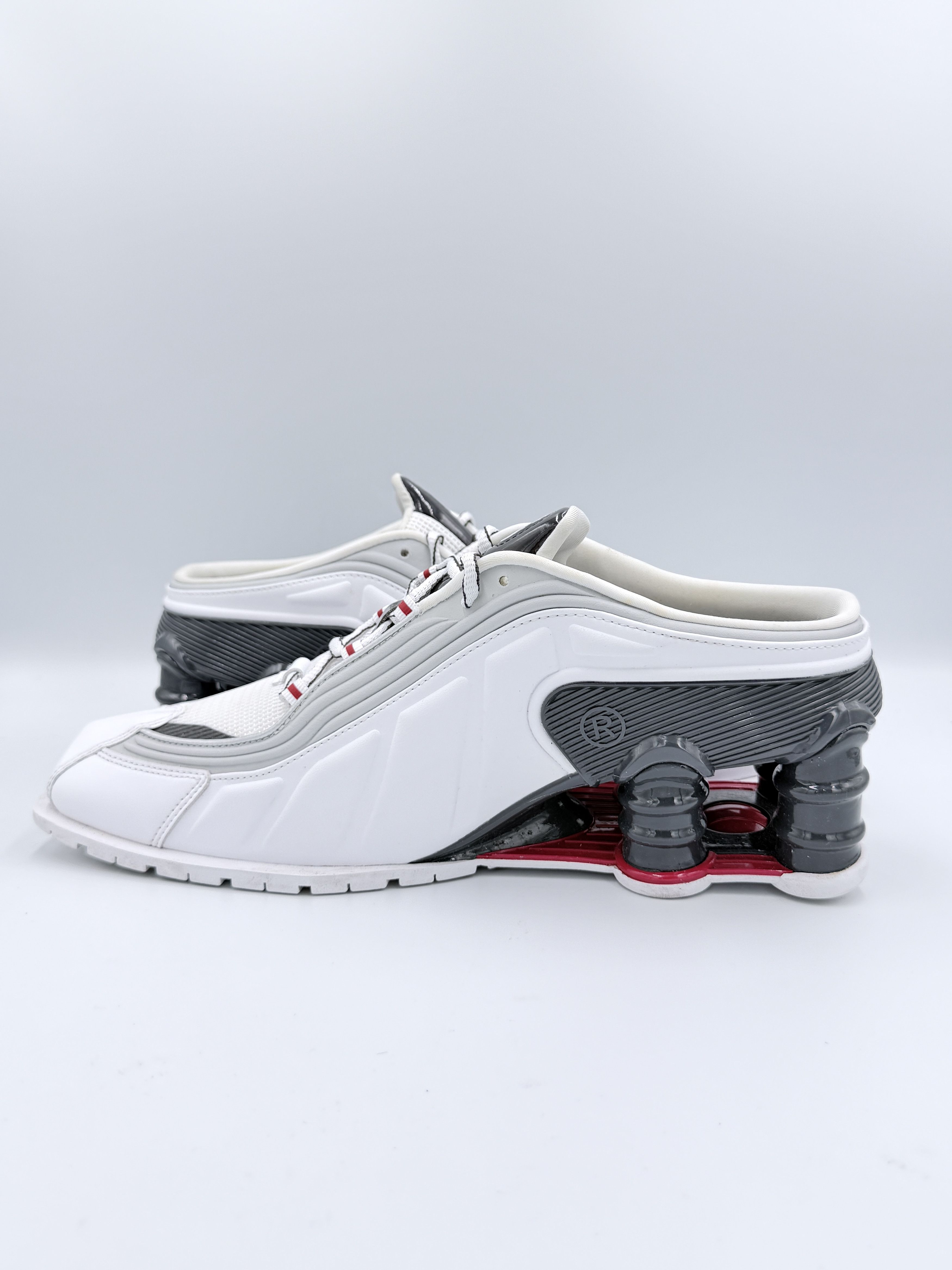 Martine Rose × Nike Martine Rose Nike Shox MR4 Mule Metallic Platinum Red Size US 8 / EU 41 - 6 Thumbnail