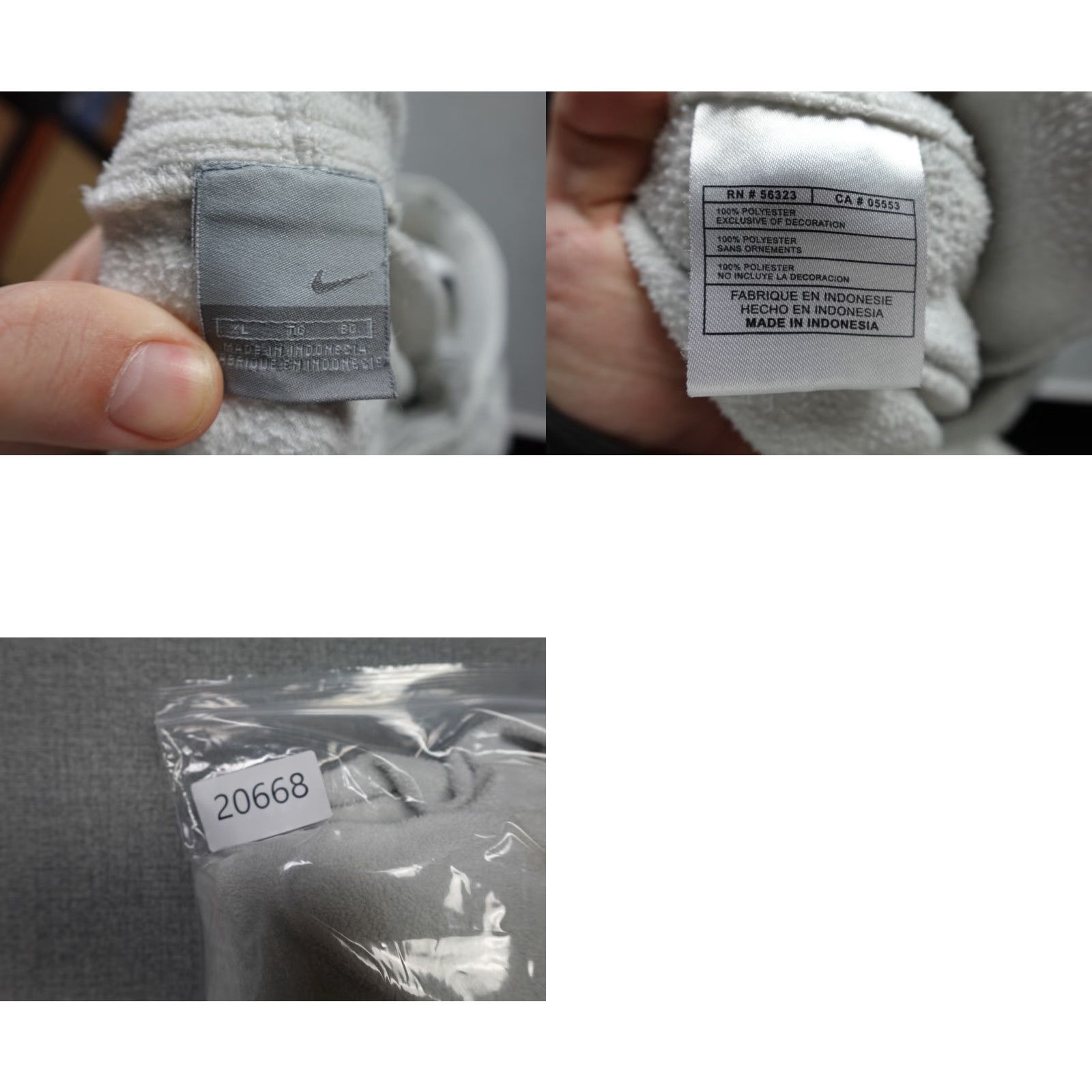 Nike VINTAGE Nike Pants Men XL White Sweatpants Lounge Sherpa Fleece Silver Tag Size US 36 / EU 52 - 9 Thumbnail