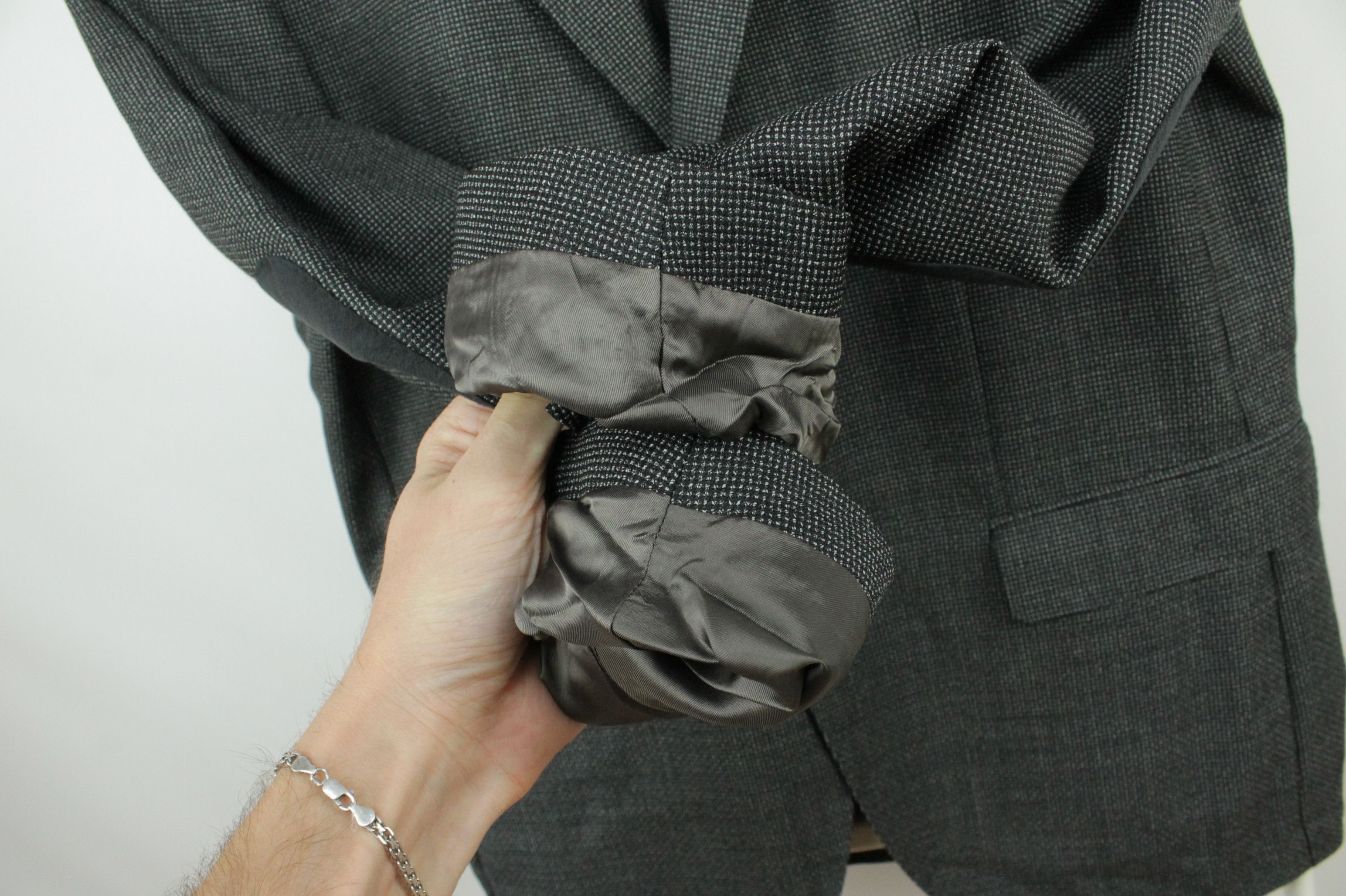 Hugo Boss Hugo Boss Jestor2 Textured Gray Wool Blazer Jacket Men's Size 40R - 4 Thumbnail
