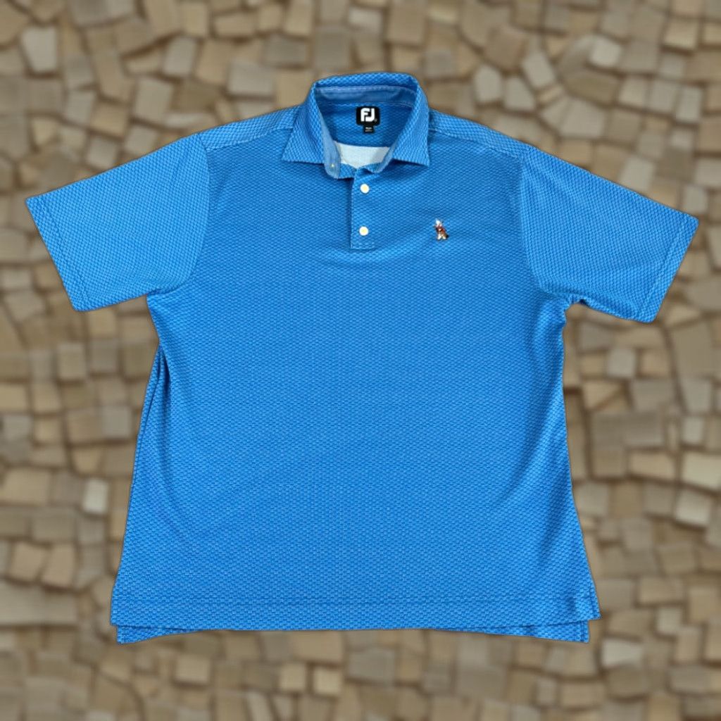 Footjoy FootJoy Polo Shirt Adult LARGE Blue White Dots Golf Caddy Lightweight Polyester Polo Shirt Size US L / EU 52-54 / 3 - 1 Thumbnail