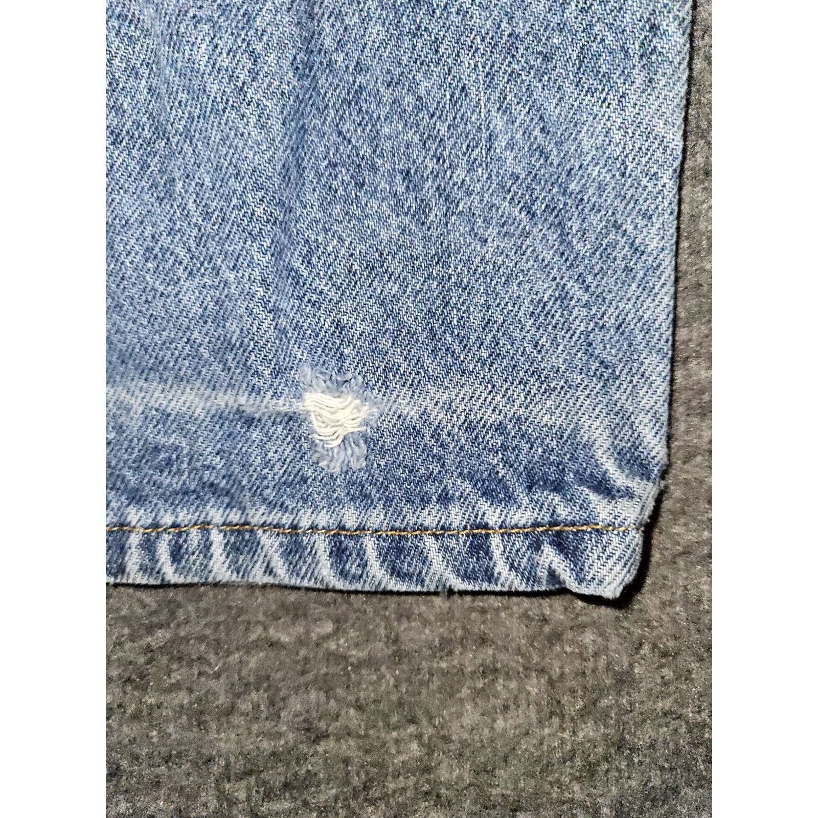 Vintage VINTAGE Gitano Tapered Jeans Women 8 High Rise Blue 80s 90s Denim Distressed Pockets Logo Zipper Button Regular Rise 29in Inseam 28W/28L Women Size 30" / US 8 / IT 44 - 6 Thumbnail