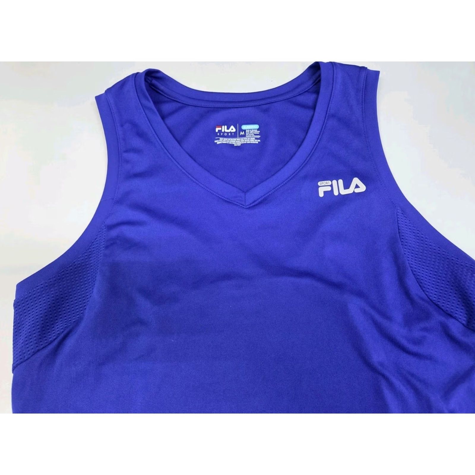 Fila Fila Womens Performance Sport Running V Neck Blue Tank Top M NWT Size M / US 6-8 / IT 42-44 - 3 Thumbnail