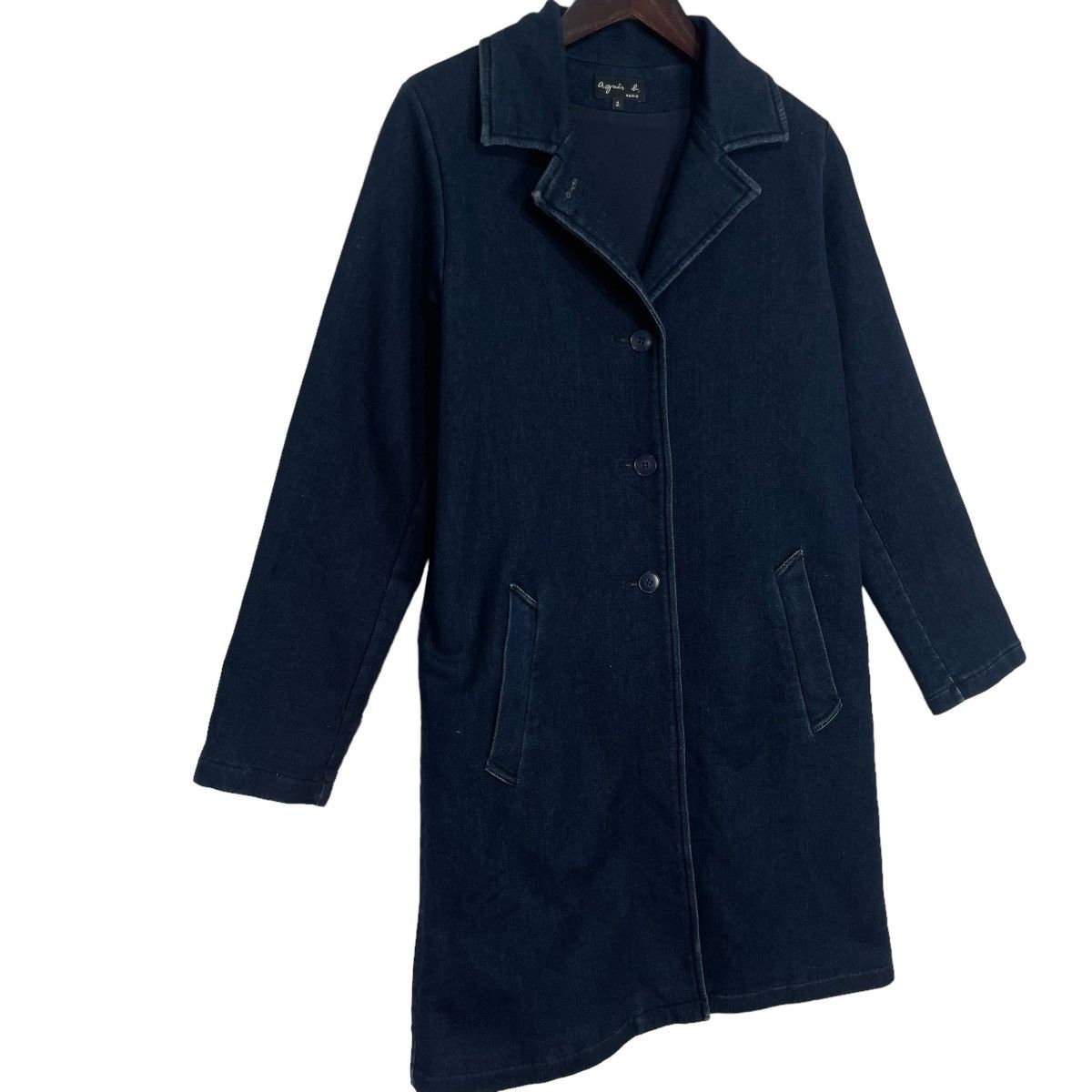 agnes b. Vintage Agnes B Denim Long Jacket Button Up Agnes B brand Size S / US 4 / IT 40 - 2 Thumbnail