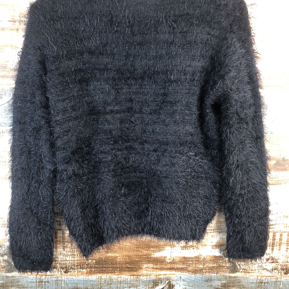 Japanese Brand DL Alpha Cubic Black fur shaggy Mohair Knitwear #C034 Size US S / EU 44-46 / 1 - 14 Thumbnail