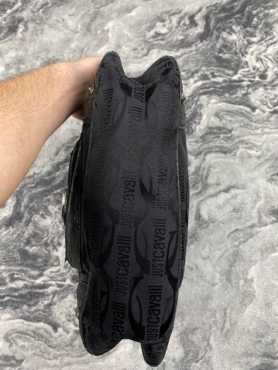 Just Cavalli Just Cavalli Leather Handbag Women Black Size ONE SIZE - 10 Thumbnail