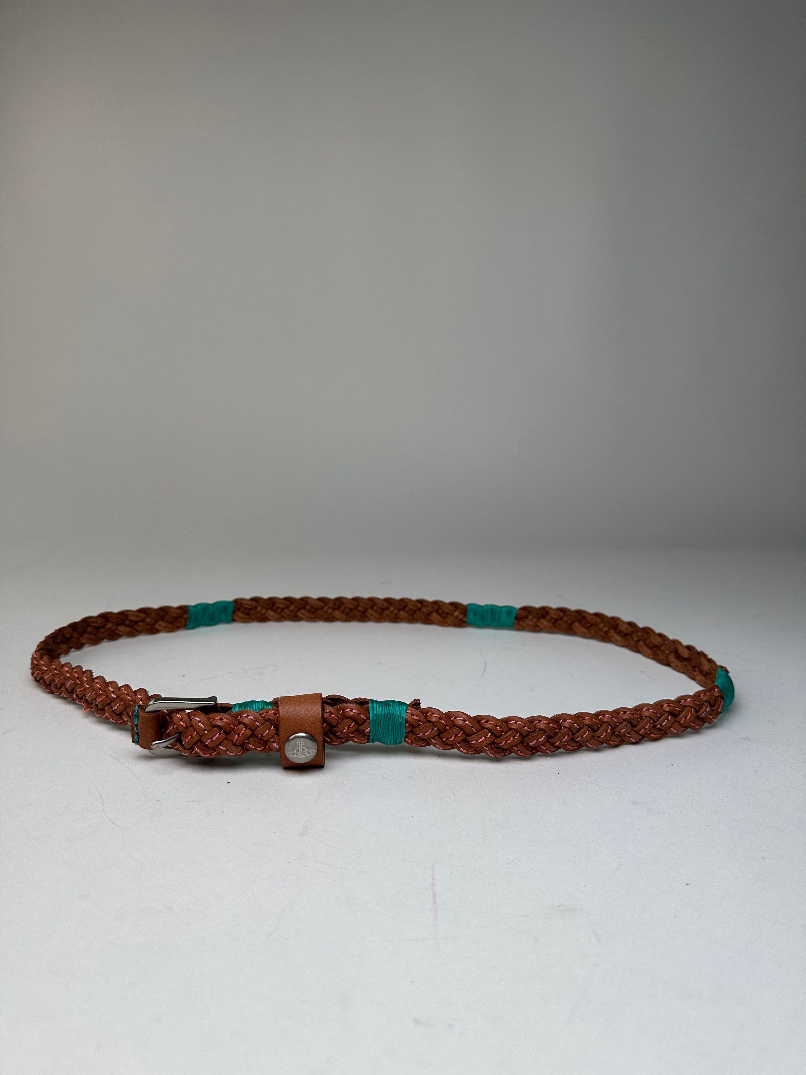 Vivienne Westwood Vintage Braided Leather Belt Cognac 100 cm Size ONE SIZE - 1 Thumbnail