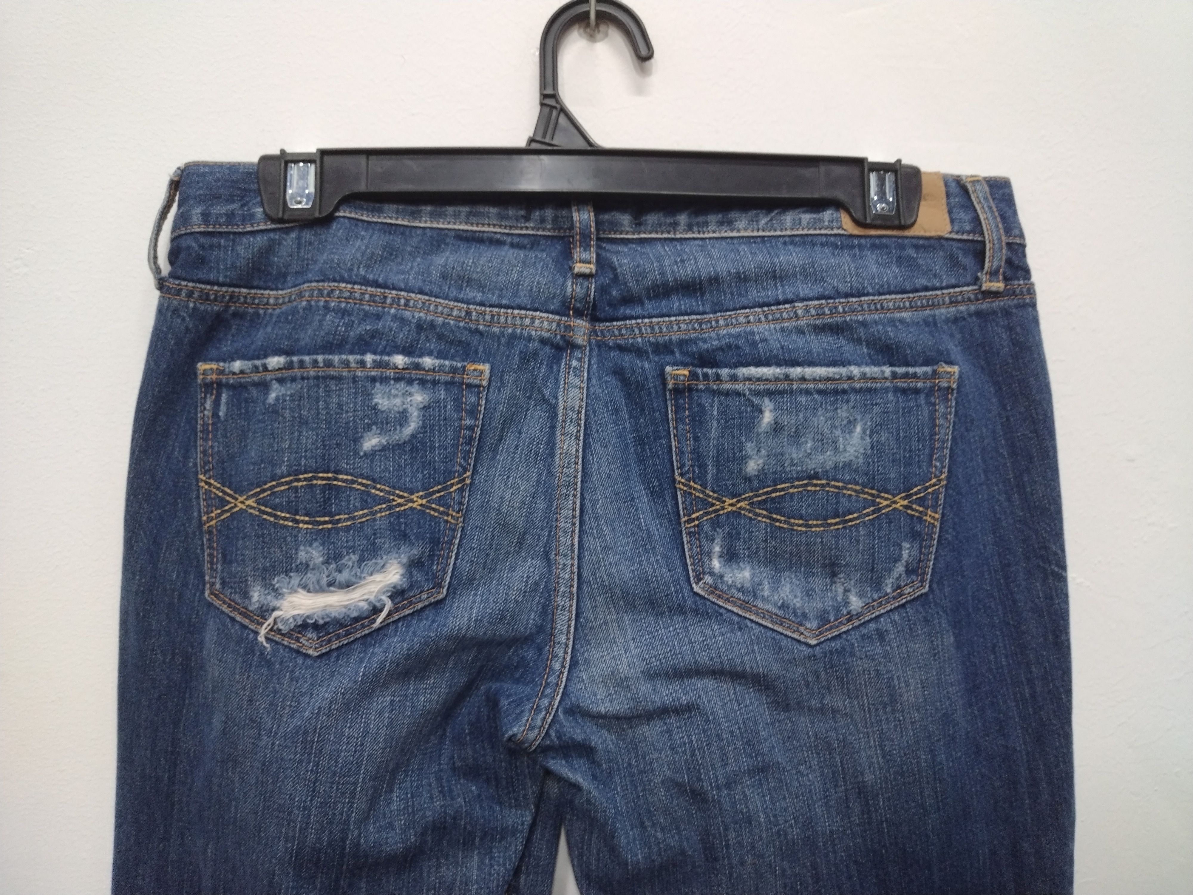 Abercrombie & Fitch × Le Grande Bleu (L.G.B.) × Vintage 💥FLARE💥ABERCROMBIE&FITCH DISTRESSED JEANS Size 32" / US 10 / IT 46 - 14 Thumbnail