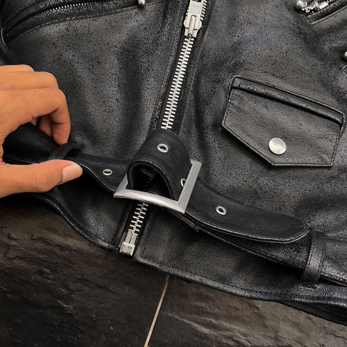 Japanese Brand TFOA LEATHER JACKET TAKUMI 7th GENERATION Size US S / EU 44-46 / 1 - 7 Thumbnail