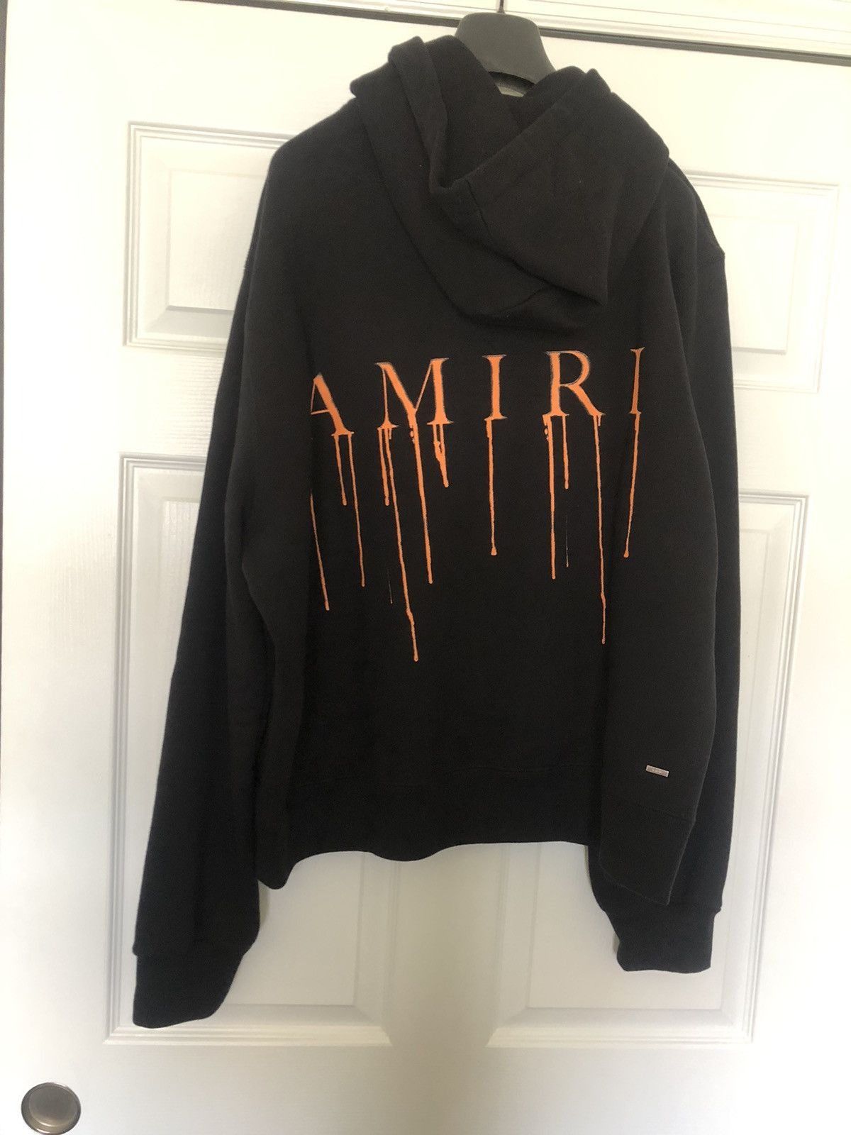 Amiri AMIRI Spray paint MA Hoodie BlackOrange Size US L / EU 52-54 / 3 - 3 Thumbnail