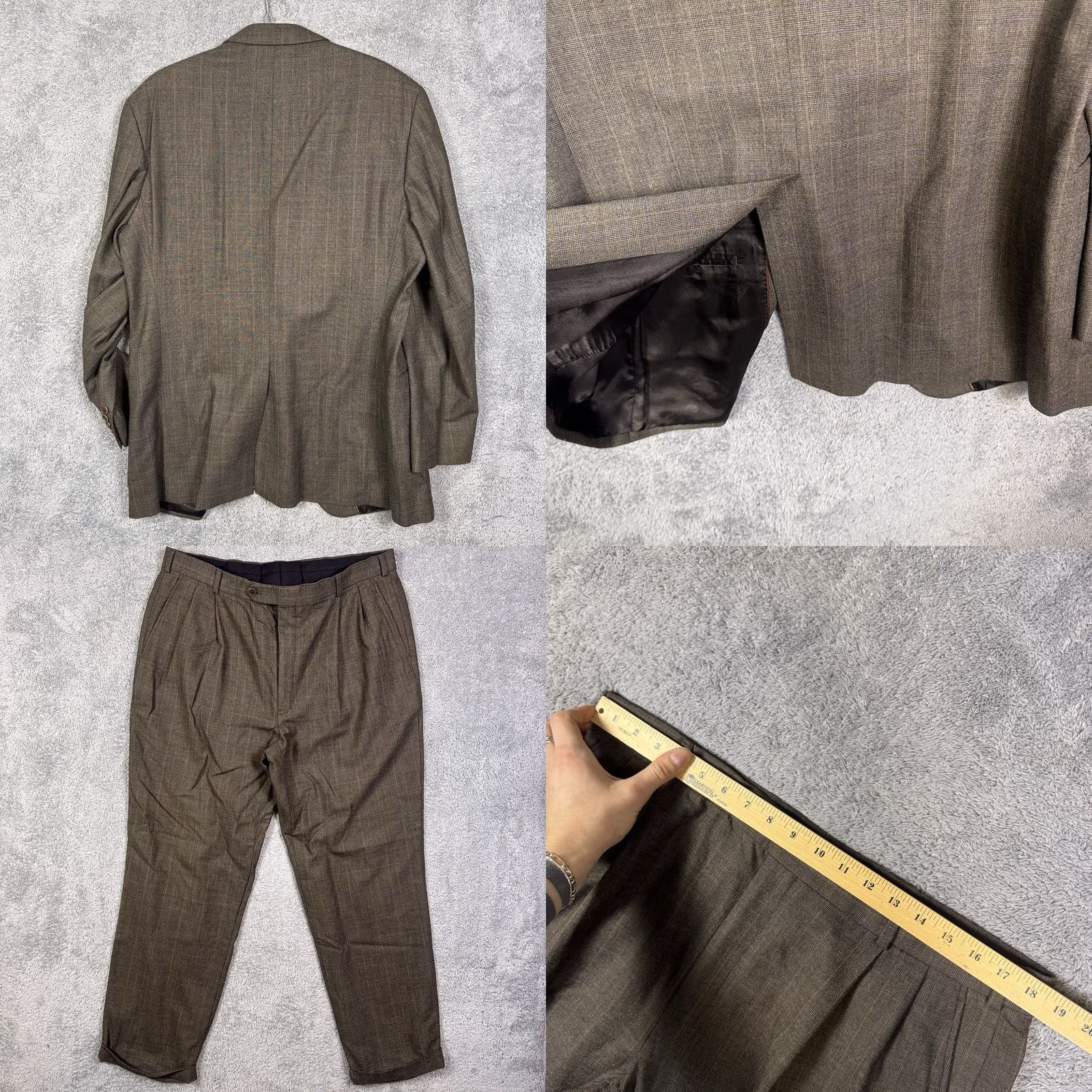 Brooks Brothers Brooks Brothers Mens 43R Suit Set in Brown Wool Stretch Blazer Slacks - 2 Piece Size 46R - 10 Thumbnail