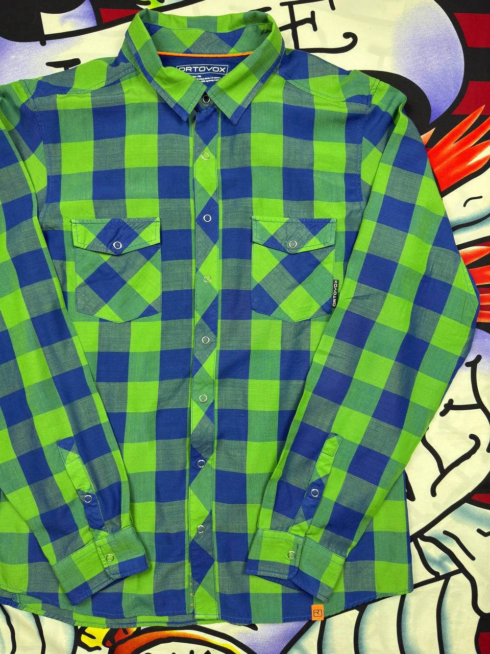 ORTOVOX Ortovox Merino wool mens plaid shirt outdoor Size L Size US L / EU 52-54 / 3 - 3 Thumbnail