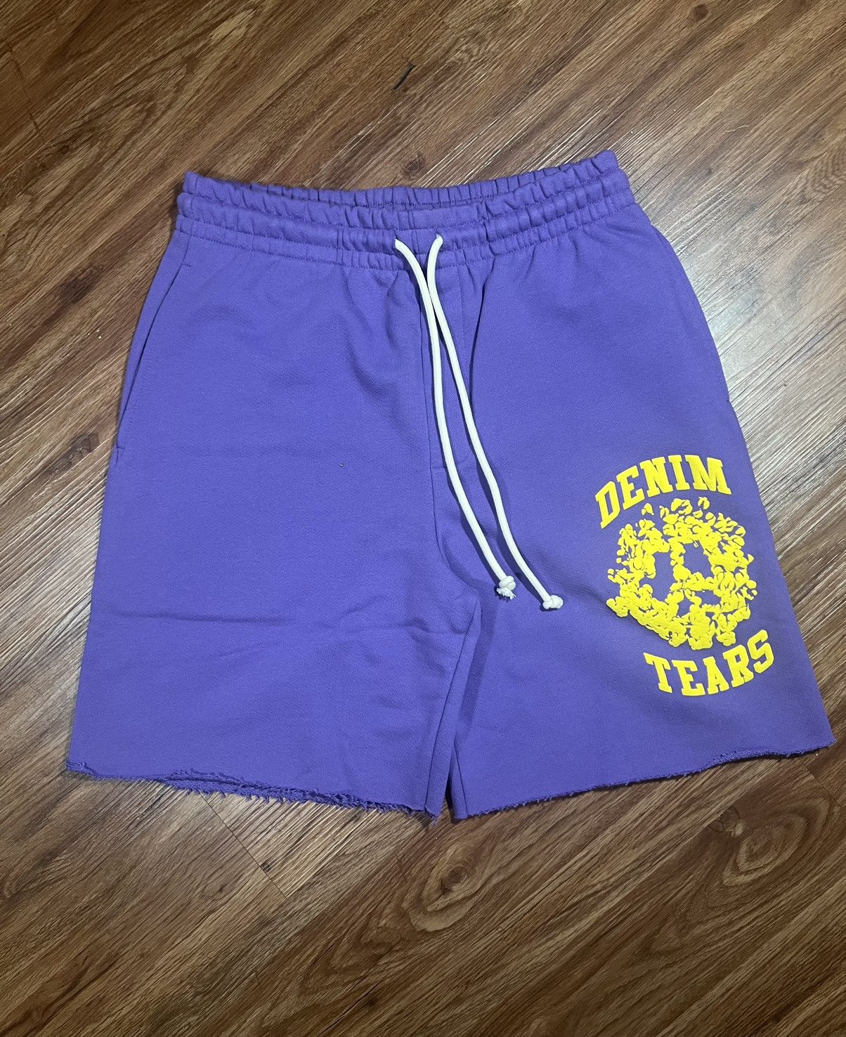 DENIM TEARS × Hypebeast Denim Tears University Sweat Shorts Purple Sz M Size US 32 / EU 48 - 1 Thumbnail