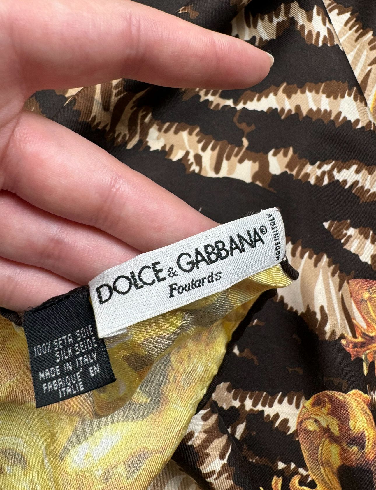 Dolce & Gabbana Dolce & Gabbana Silk Scarf Size ONE SIZE - 6 Thumbnail