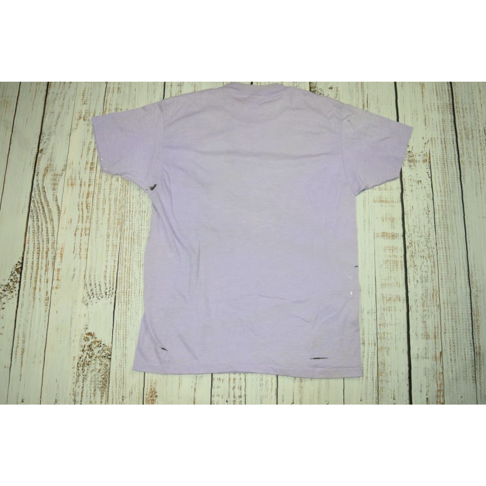 Vintage VINTAGE HANES 50/50 T-Shirt Shirt Unisex Adults L Pink Hand-Painted 1986 80s Punk Be Fearless NYC L Club Purple 1986 Size L / US 10 / IT 46 - 6 Thumbnail