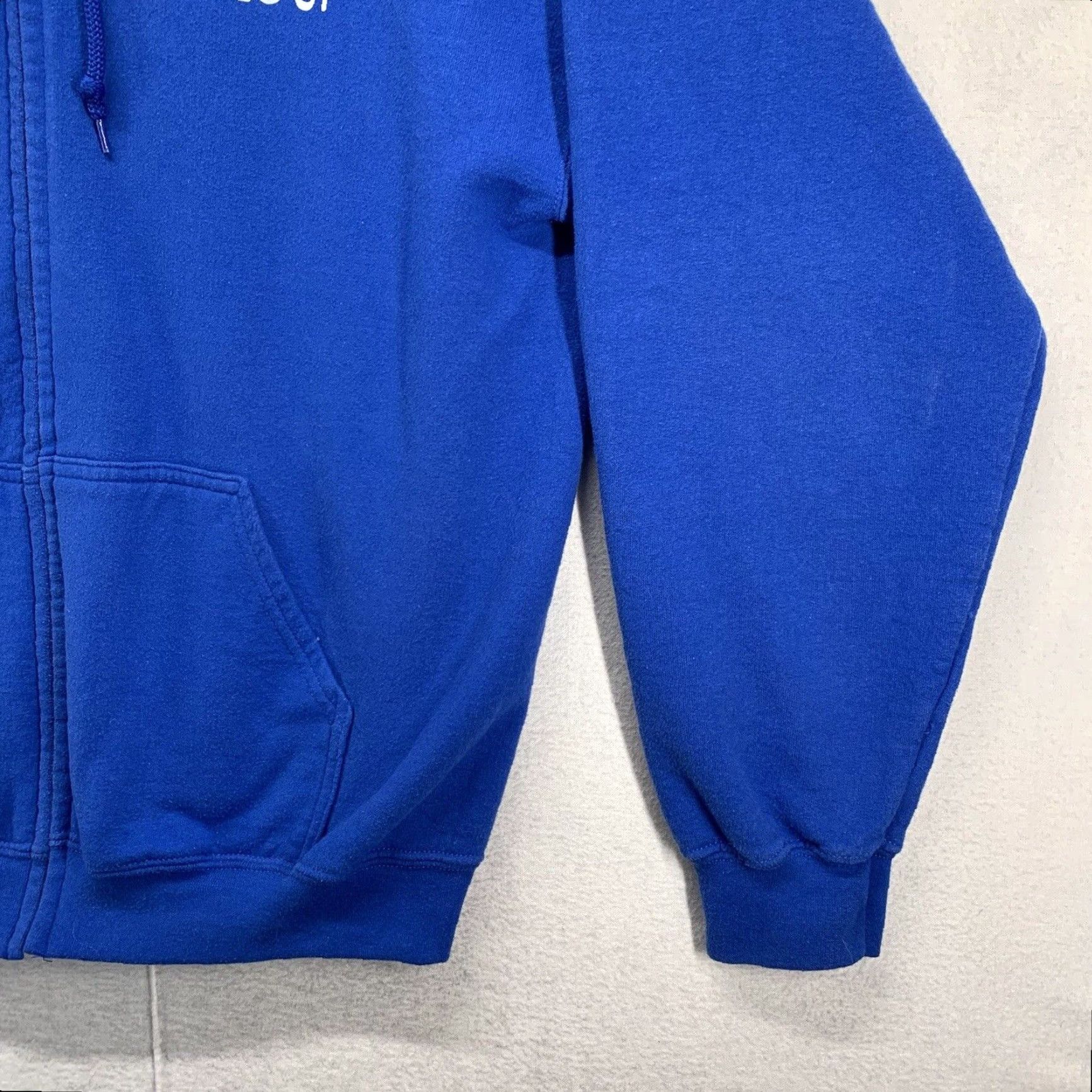 Gildan VINTAGE Gildan Radiology Graphic Hoodie Pullover Large Blue Zip Hooded Sweatshirt 90s Mens Size US L / EU 52-54 / 3 - 7 Thumbnail