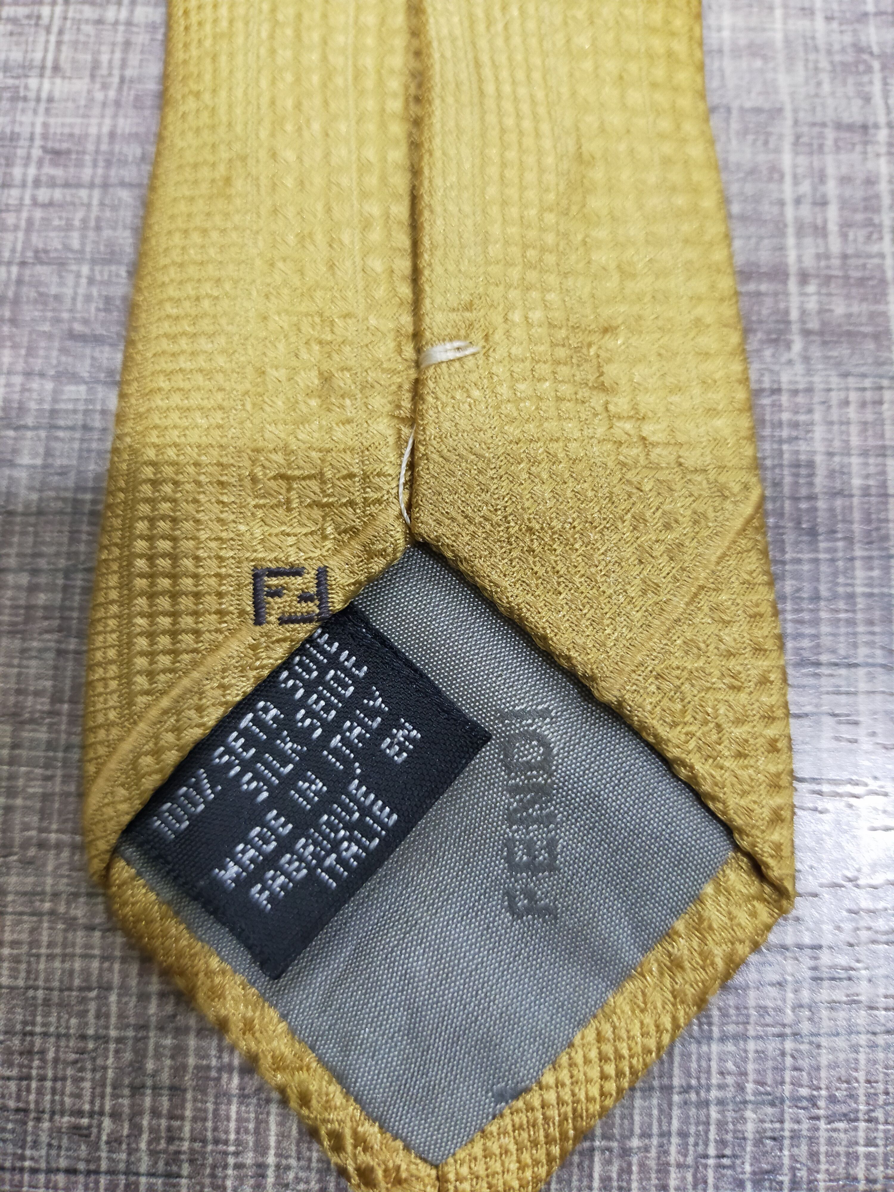 Fendi 🔥NICE !! VINTAGE FENDI MONOGRAM SILK TIE Size ONE SIZE - 4 Thumbnail
