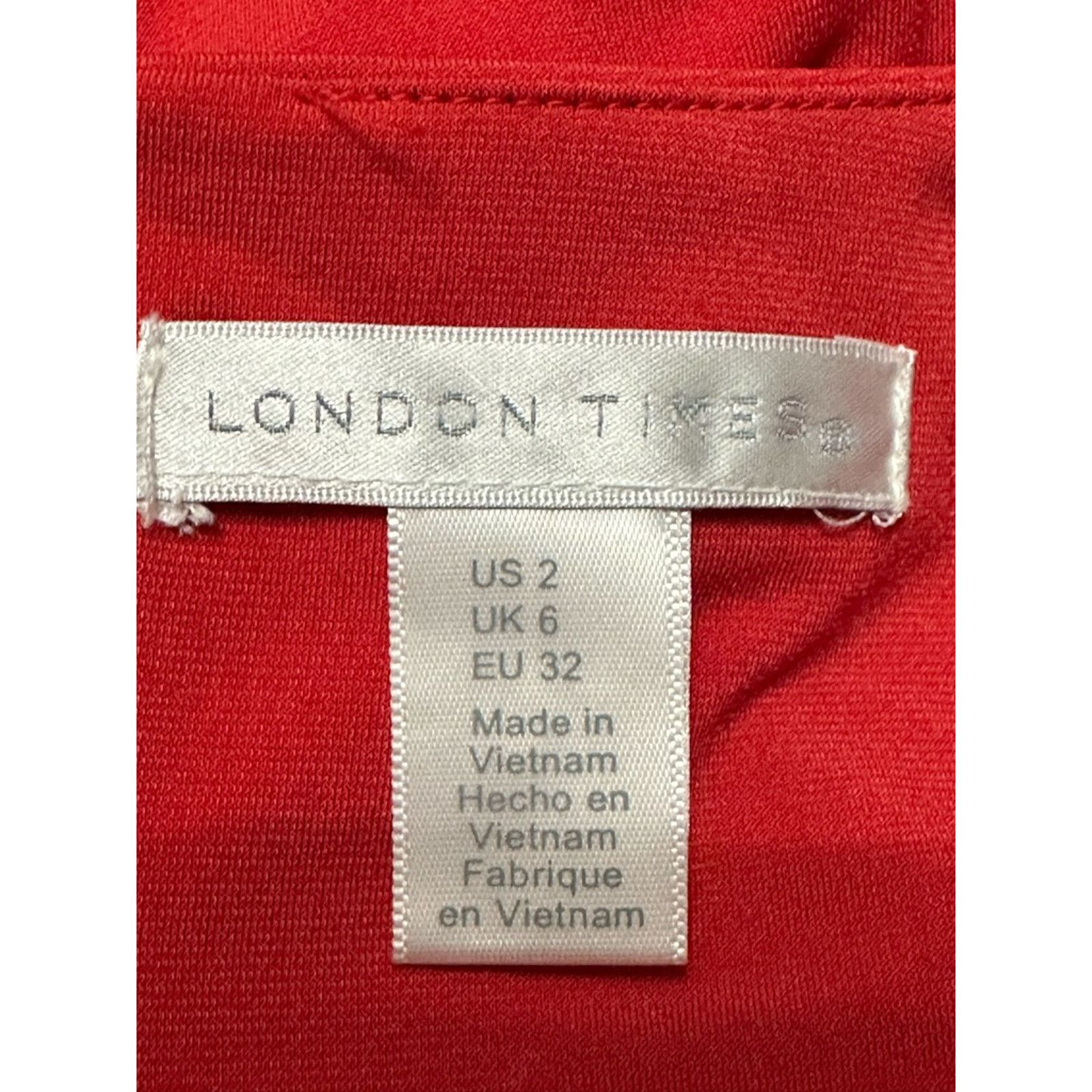 Other London Times Sheath Dress Cowl Neck Side Twist Red 2 NWOT Size XS / US 0-2 / IT 36-38 - 8 Thumbnail