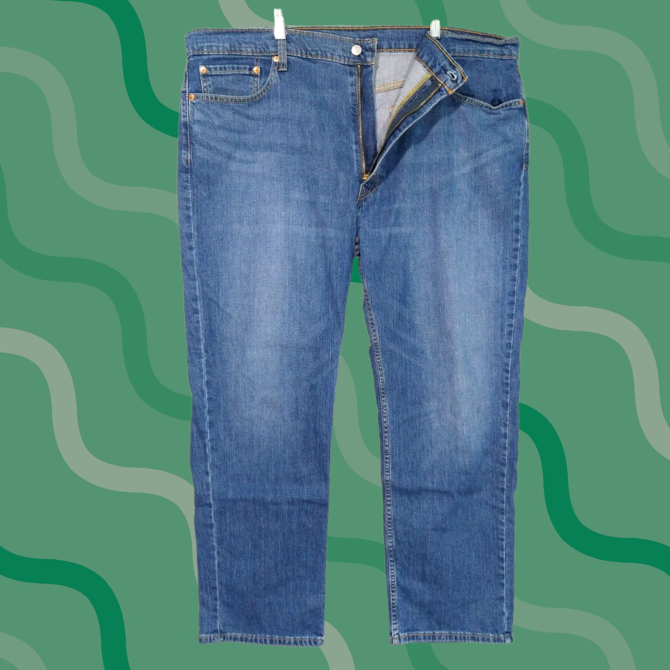 Levi's Levi's 559 Jeans Men's 44x32 Blue Denim Relaxed Fit Straight Leg Dark Wash Size US 44 / EU 60 - 1 Thumbnail