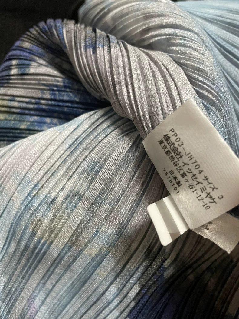 Issey Miyake Issey Miyake Ink-wash blue dress Size L / US 10 / IT 46 - 4 Thumbnail