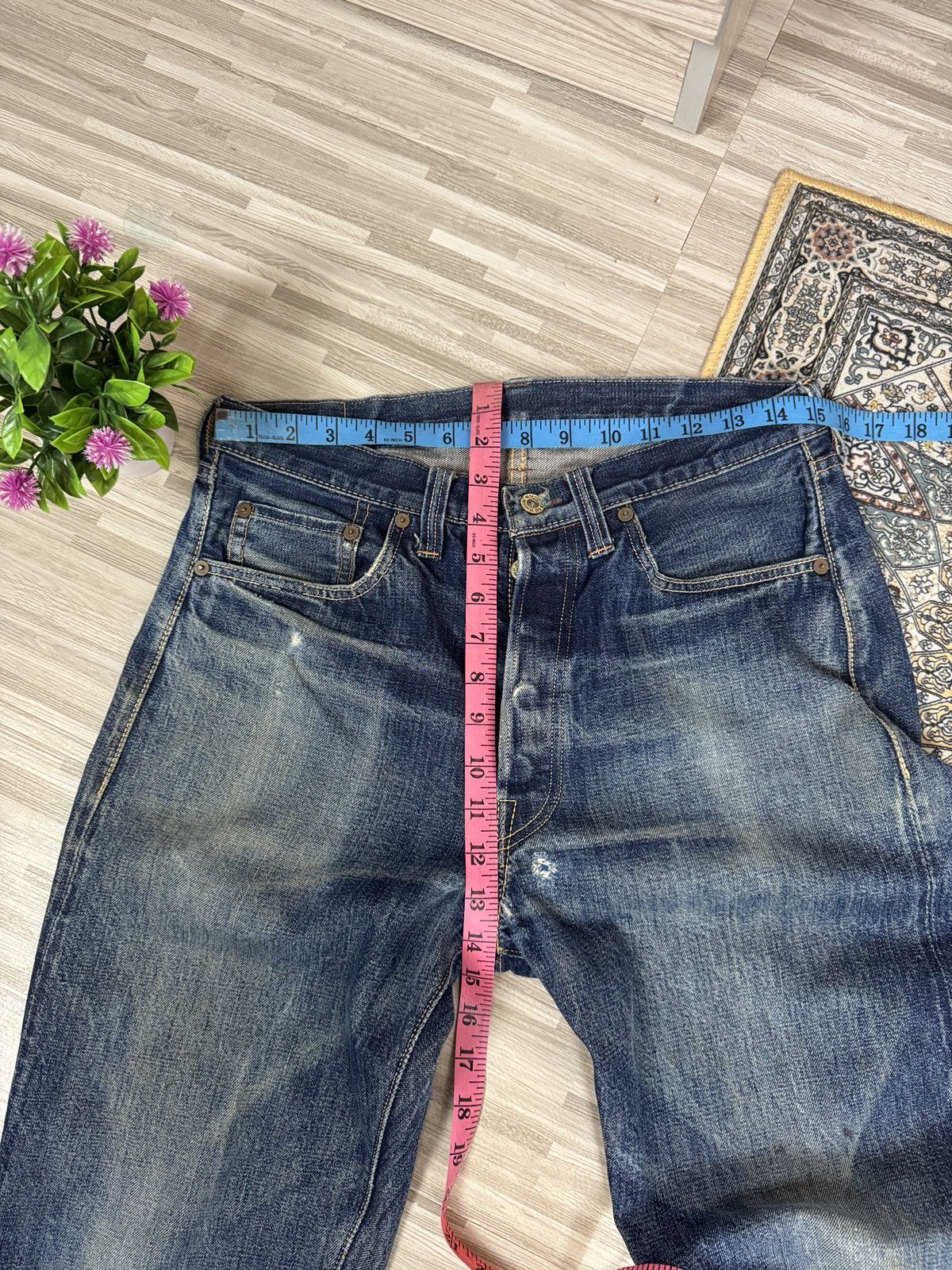Freewheelers Vintage "Vanishing West" 601XX 1951 Selvedge Denim Size US 30 / EU 46 - 16 Thumbnail