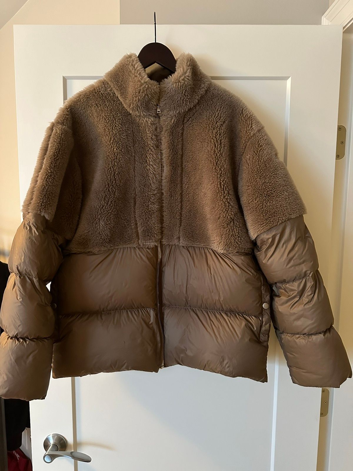 Pre-owned Moncler X Rick Owens Moncler Coyote Fur Jacket In Brown
