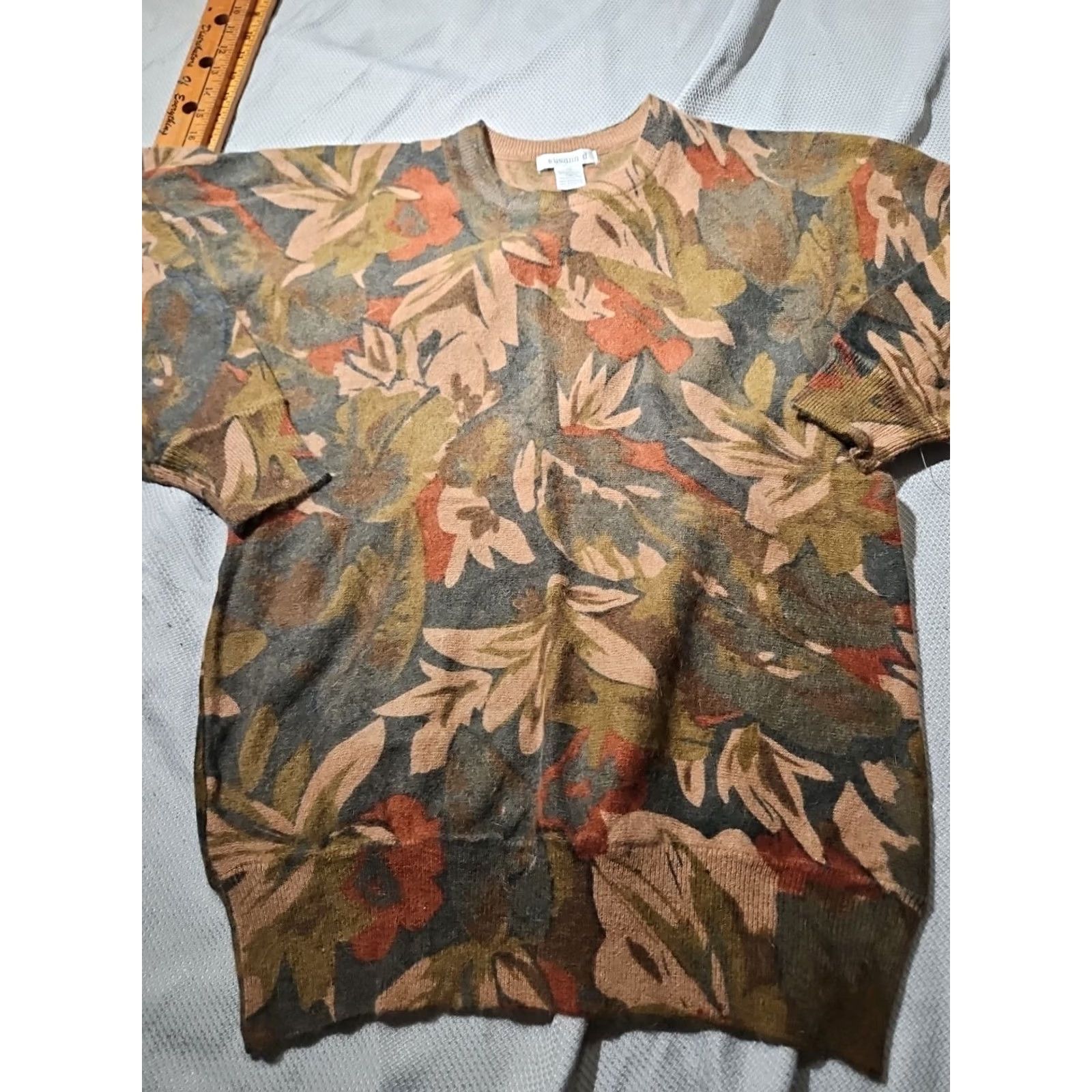 Vintage VINTAGE Susann d Shirt Womens S Vtg Sweater Lambswool Angora Hair Floral Luxury Soft Nwt Size S / US 4 / IT 40 - 4 Thumbnail
