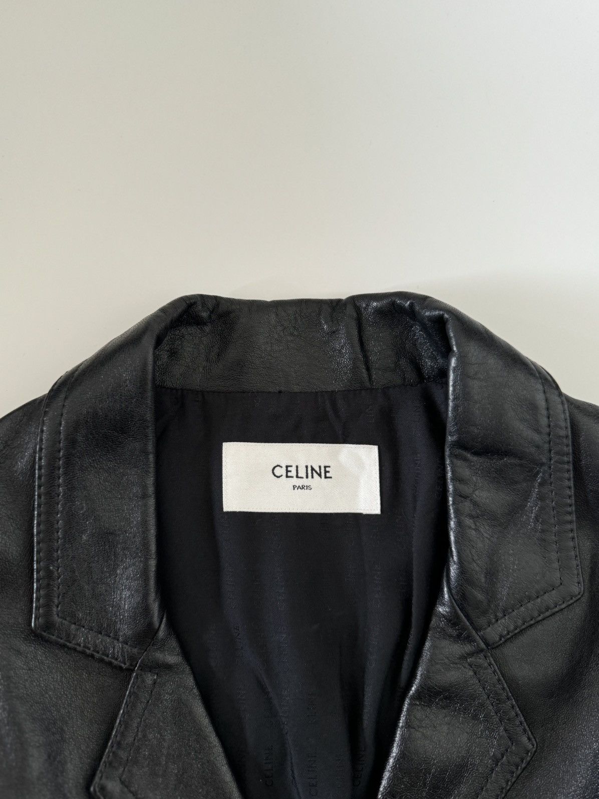 Celine Celine Leather Blazer Jacket Size US M / EU 48-50 / 2 - 3 Thumbnail