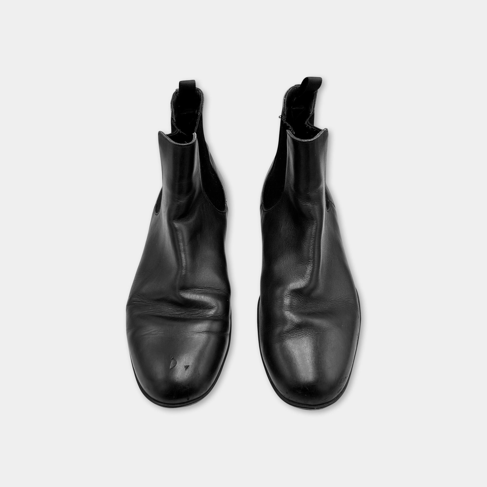 Prada Prada Laceless Black Leather Sneakers Size US 9 / EU 42 - 3 Thumbnail