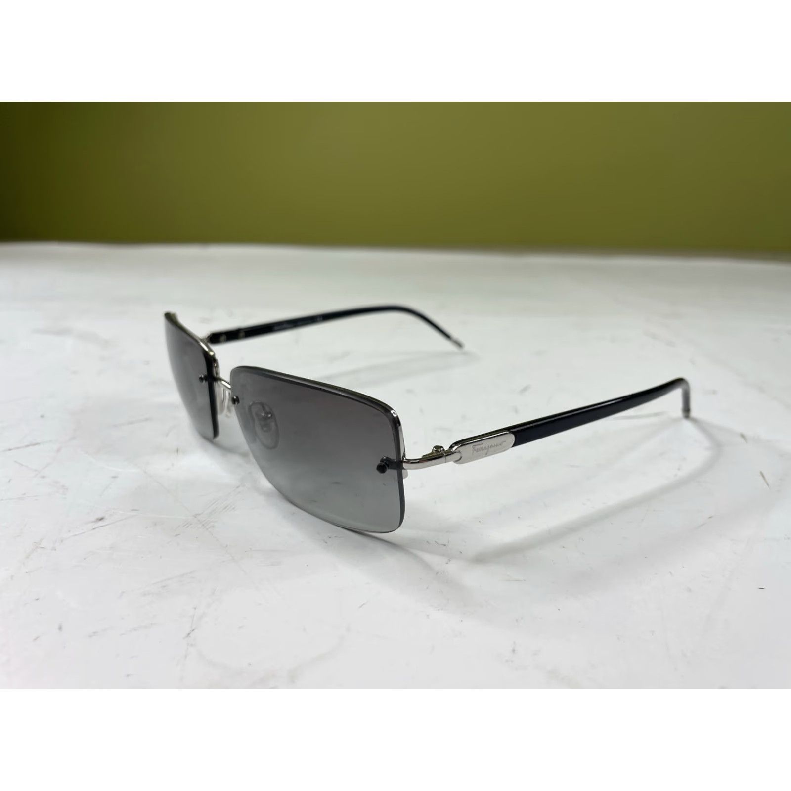Salvatore Ferragamo Salvatore Ferragamo Sunglasses Men Half Rim Frames 1194 511/11 60 17 140 Black Geometric Designer Glass Metal Plastic Size ONE SIZE - 2 Thumbnail